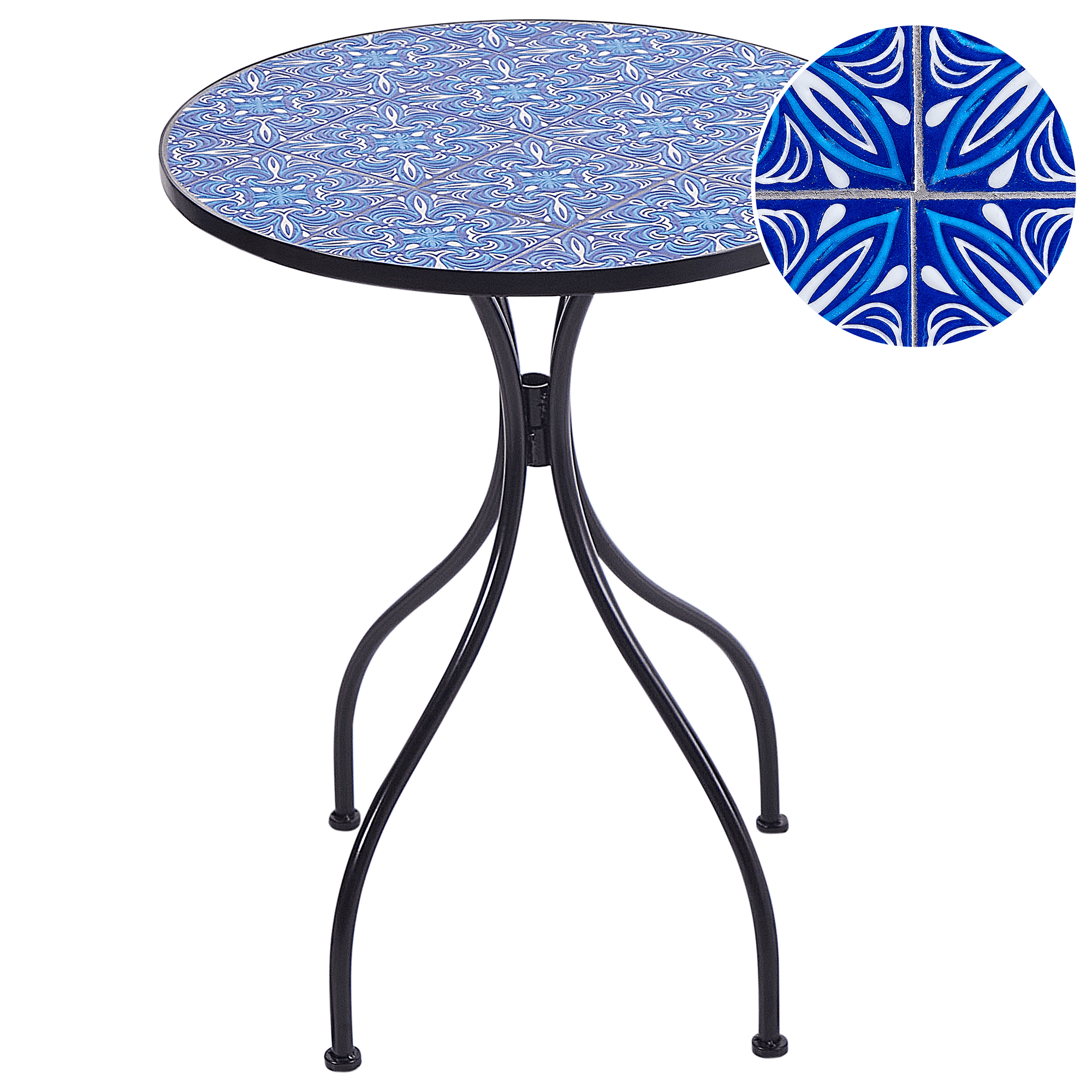 Bistropöytä CIGLIANO 60 cm 60 cm metalli Musta