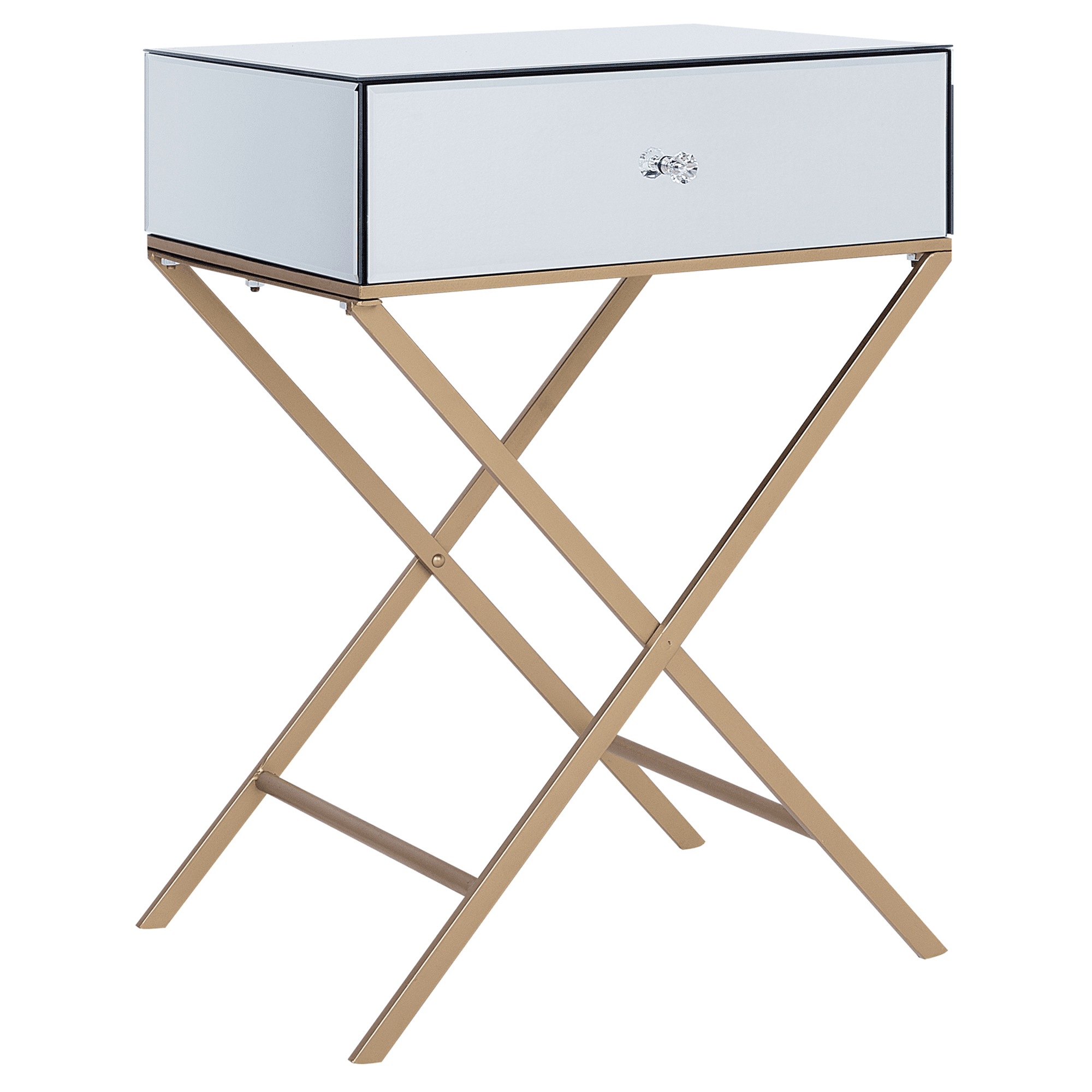 Sivupöytä VIVY lasi Peilattu hopea