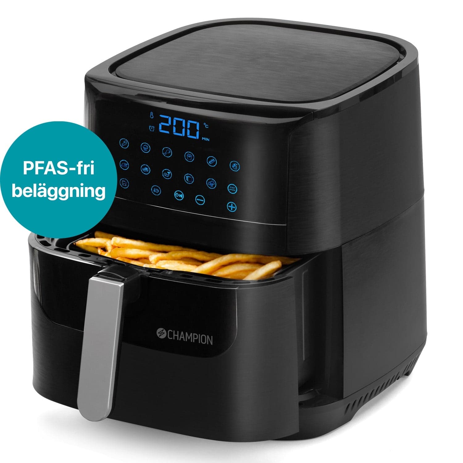 Air Fryer XL Ceramic 5.5L 1800W AF600 Musta – Champion