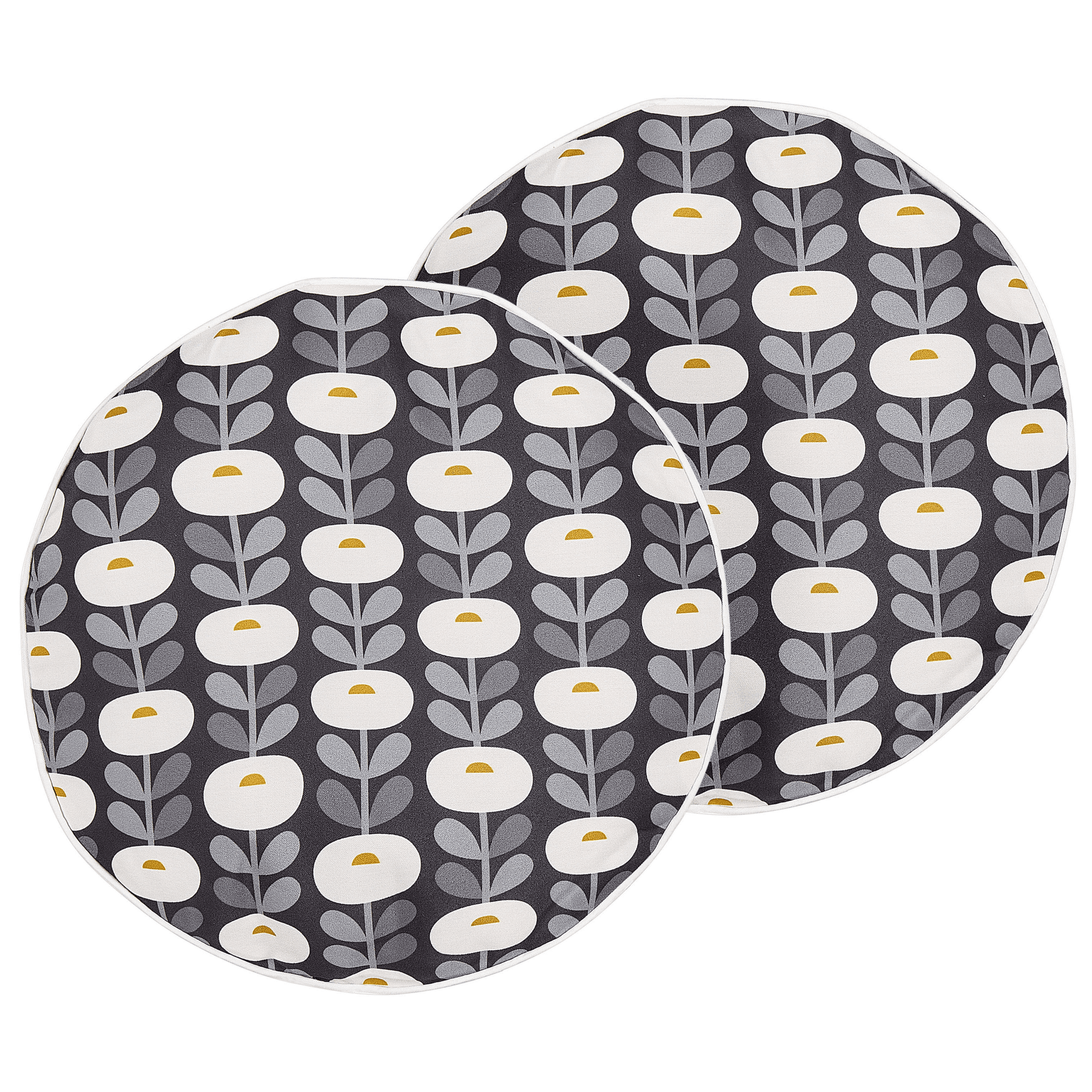 Ulkotyynysetti 2 kpl VALSORDA Geometrinen kuvio 40 x 40 cm Harmaa