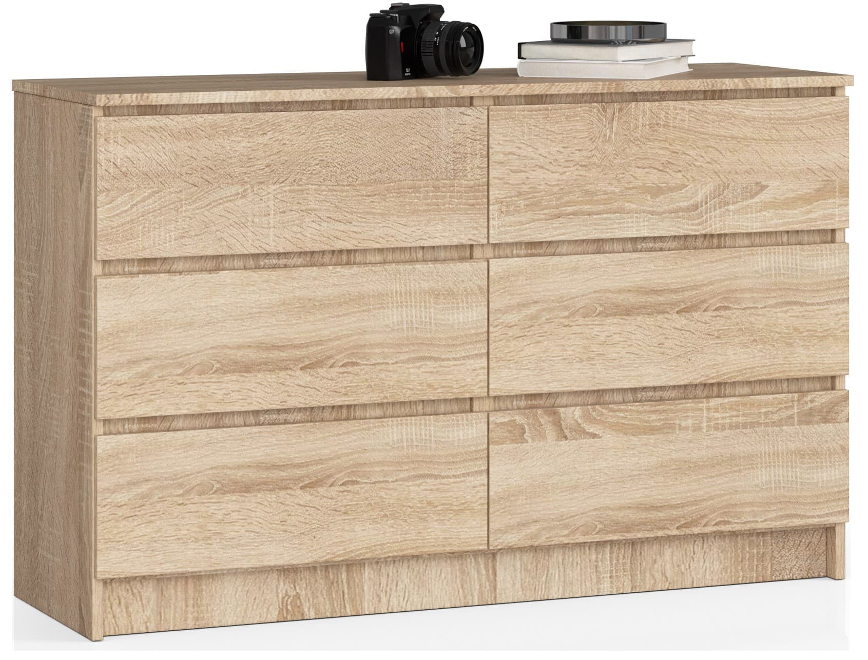 Akord Lipasto 6 Laatikoa Sonoma-tammi 138x40x77