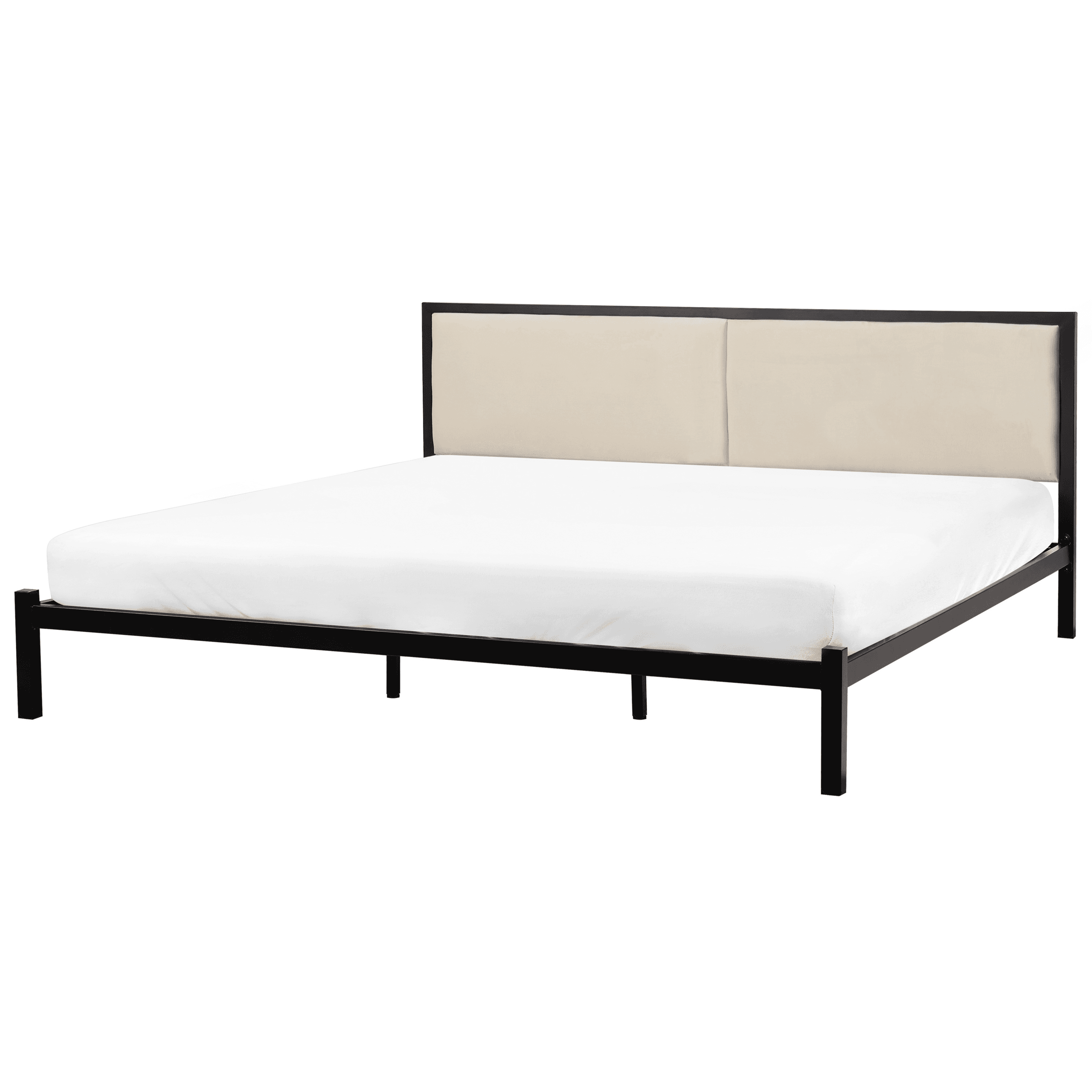 Sänky metalli CLAMART 180 x 200 cm Vaaleanbeige