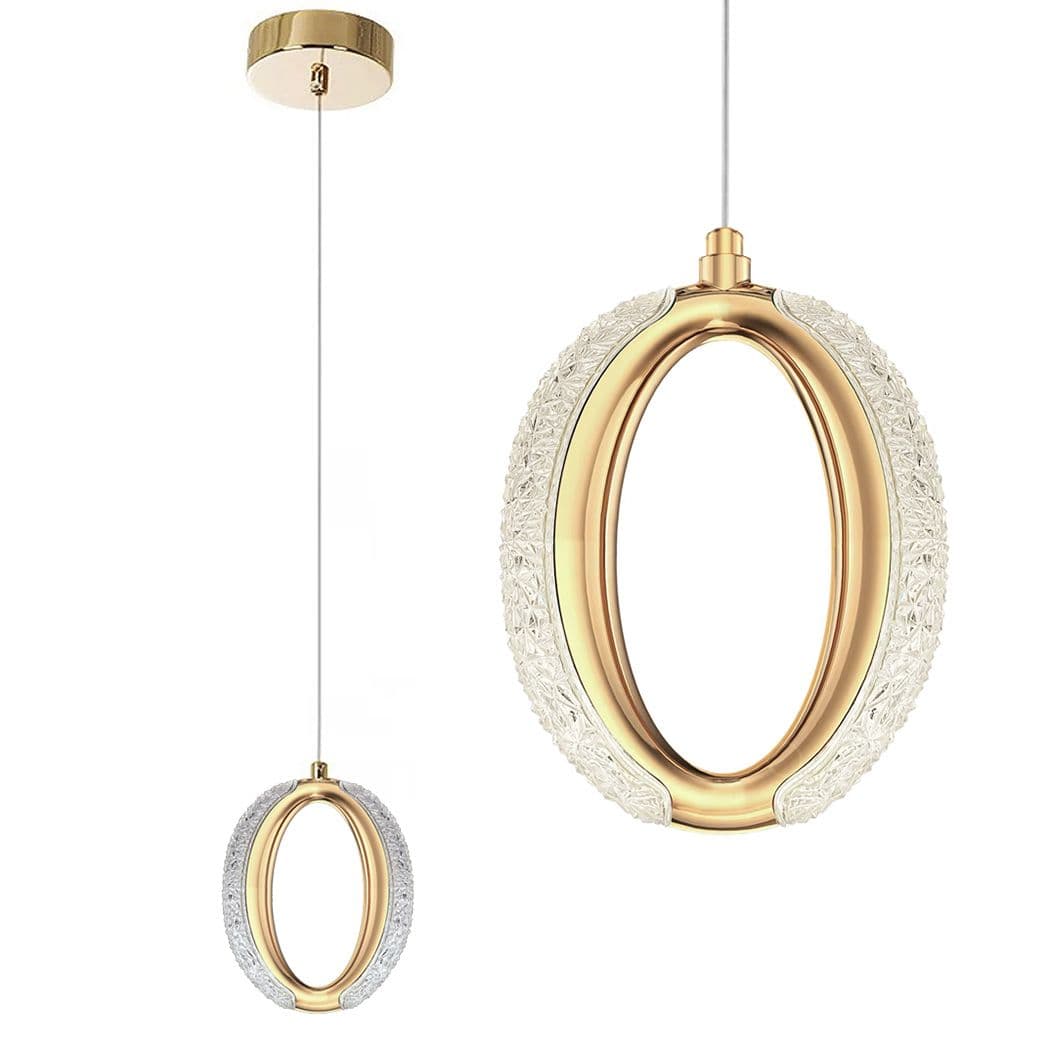 TOOLIGHT riippuva kattovalaisin LED G114-1CP kulta, 14,5x14,5x20,5cm – Toolight