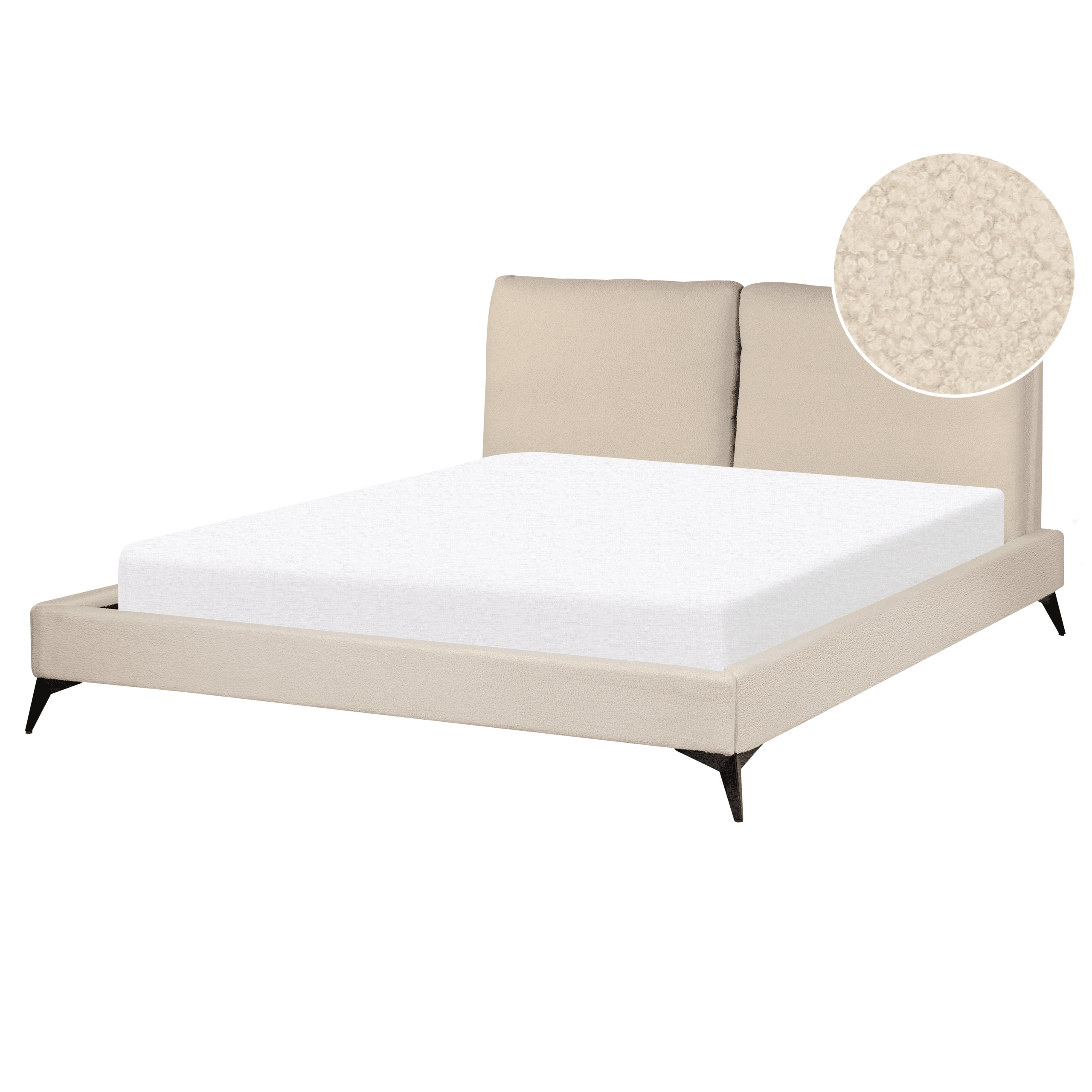 Sänky buklee MELLE 160 x 200 cm Beige