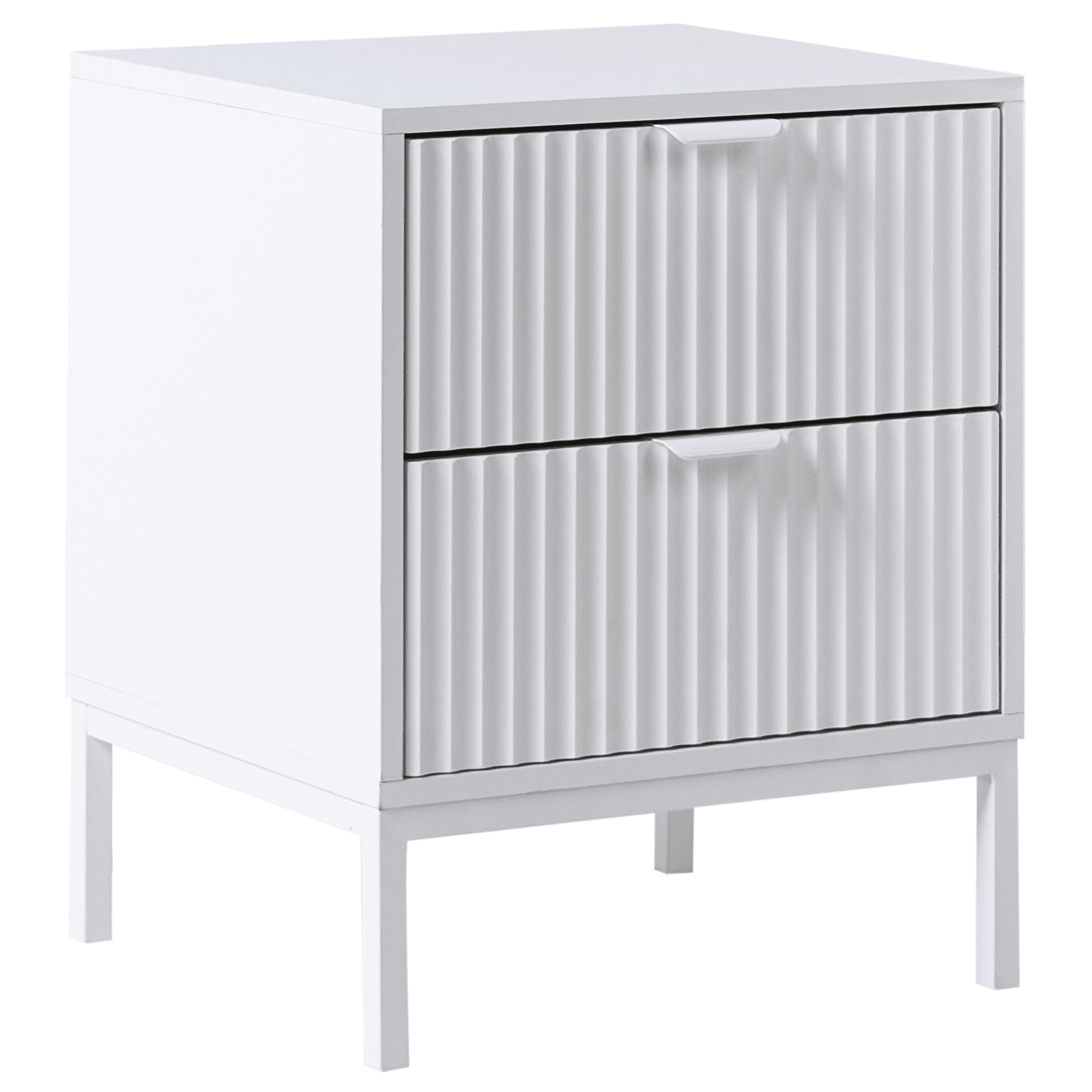 Yöpöytä 2 laatikolla ADELAIDE Valkoinen