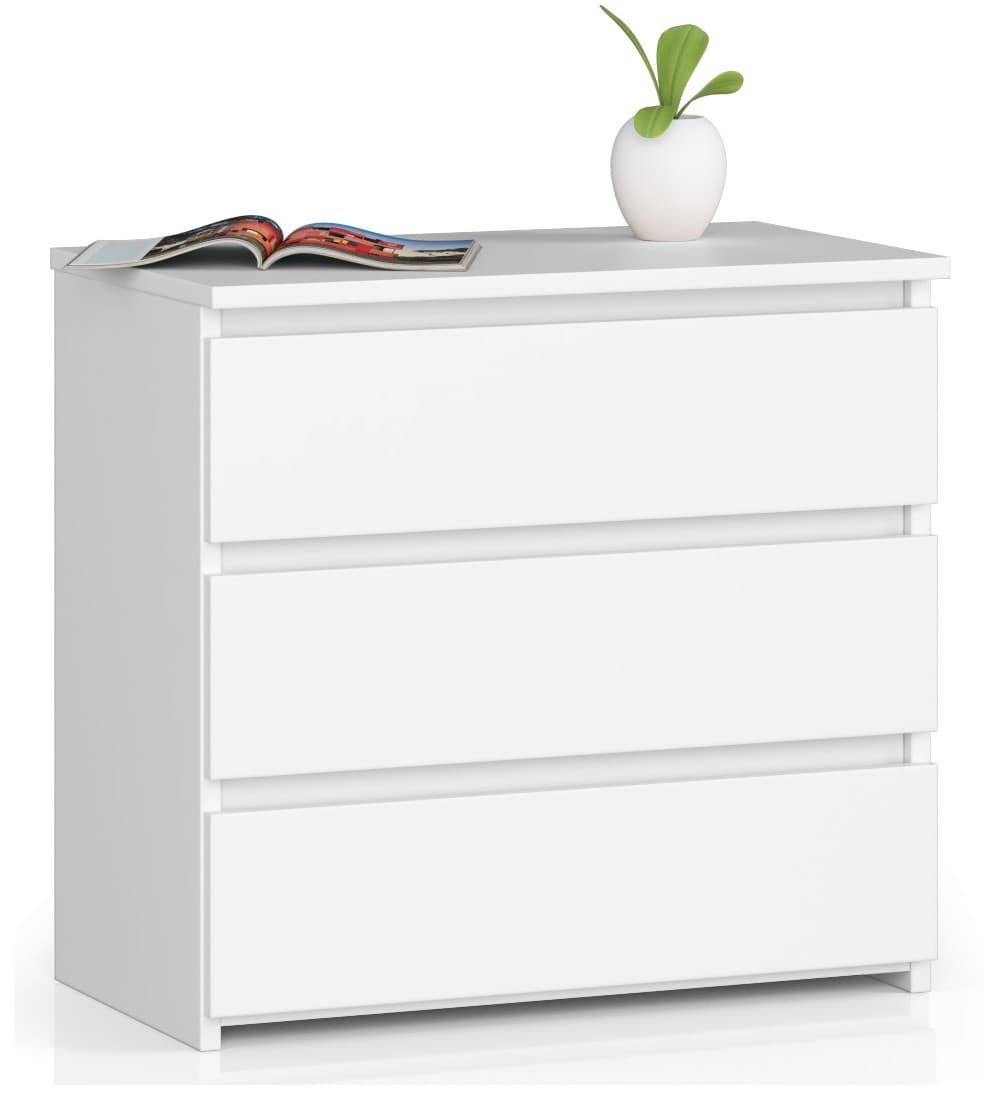 Akord Lipasto 3 laatikkoa Valkoinen 60x35x57 – Akord