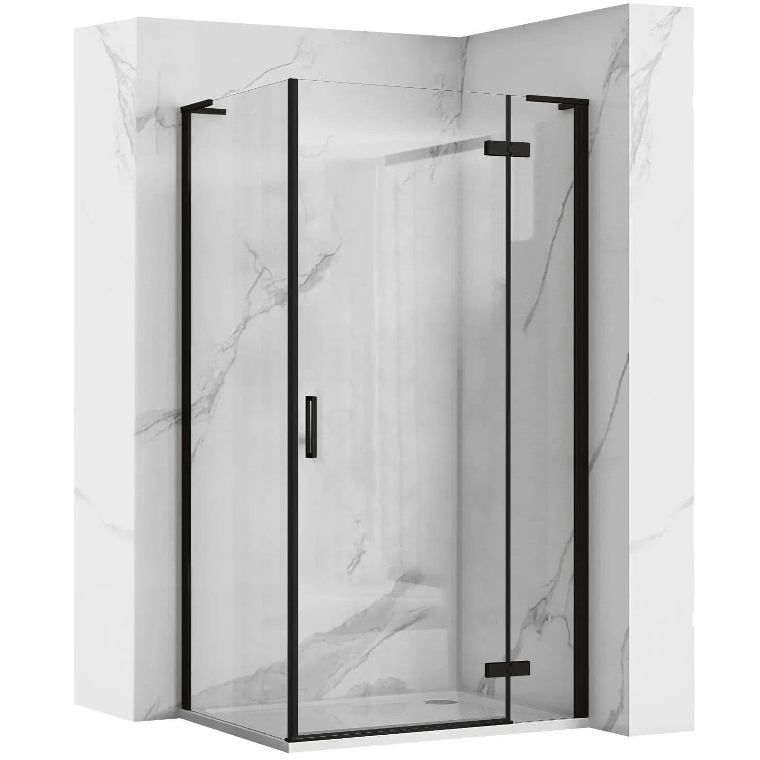 REA Suihkukaappi HUGO 90x80 musta, 90X80X200,5CM