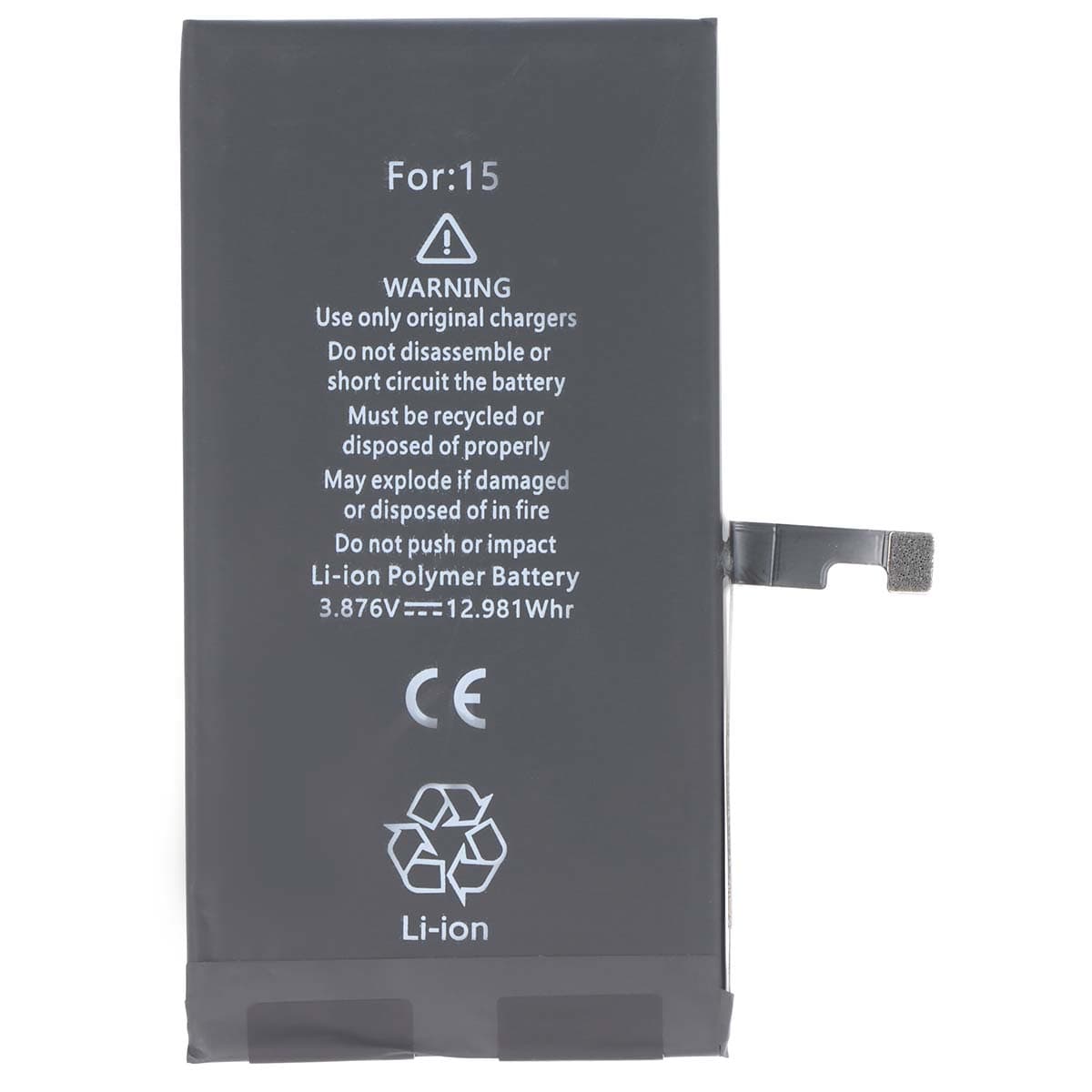 Akku iPhone 15 -malliin Li-polymeeri 3.87V 3349mAh 12.98Wh – Avizar