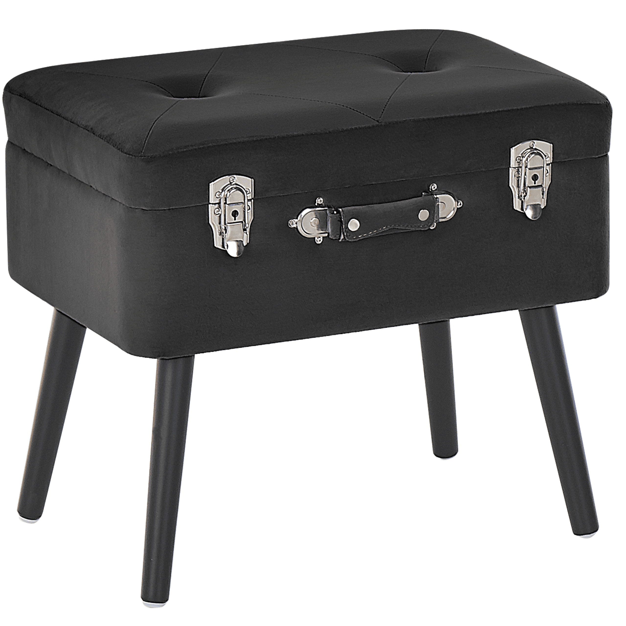 Säilytysjakkara MALLARD sametti Musta