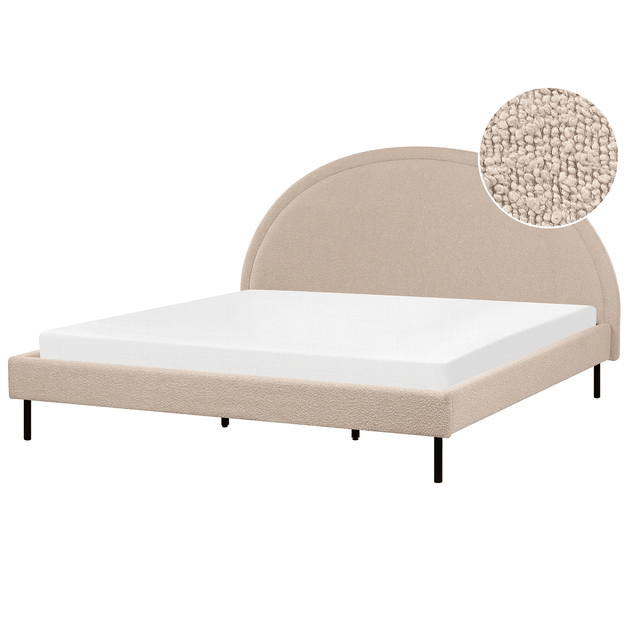 Sänky buklee MARGUT 180 x 200 cm Beige