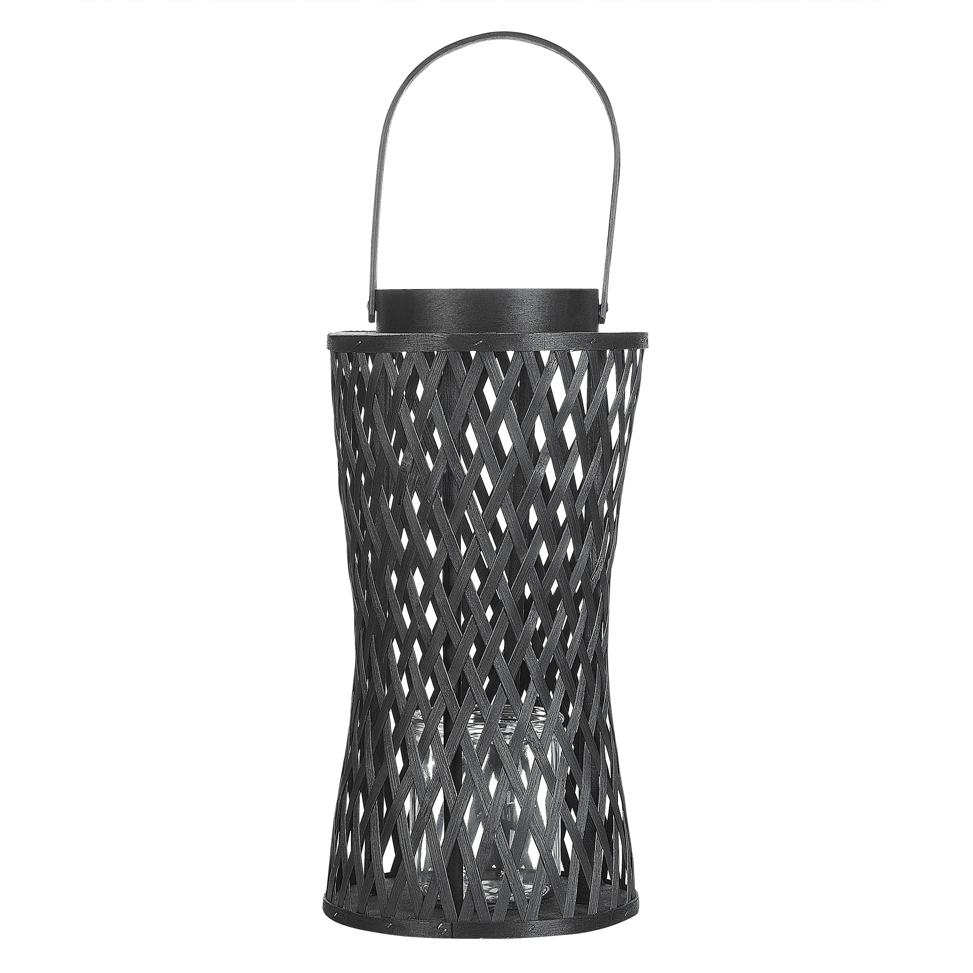 Lyhty MACTAN bambu 38 cm Musta – Beliani