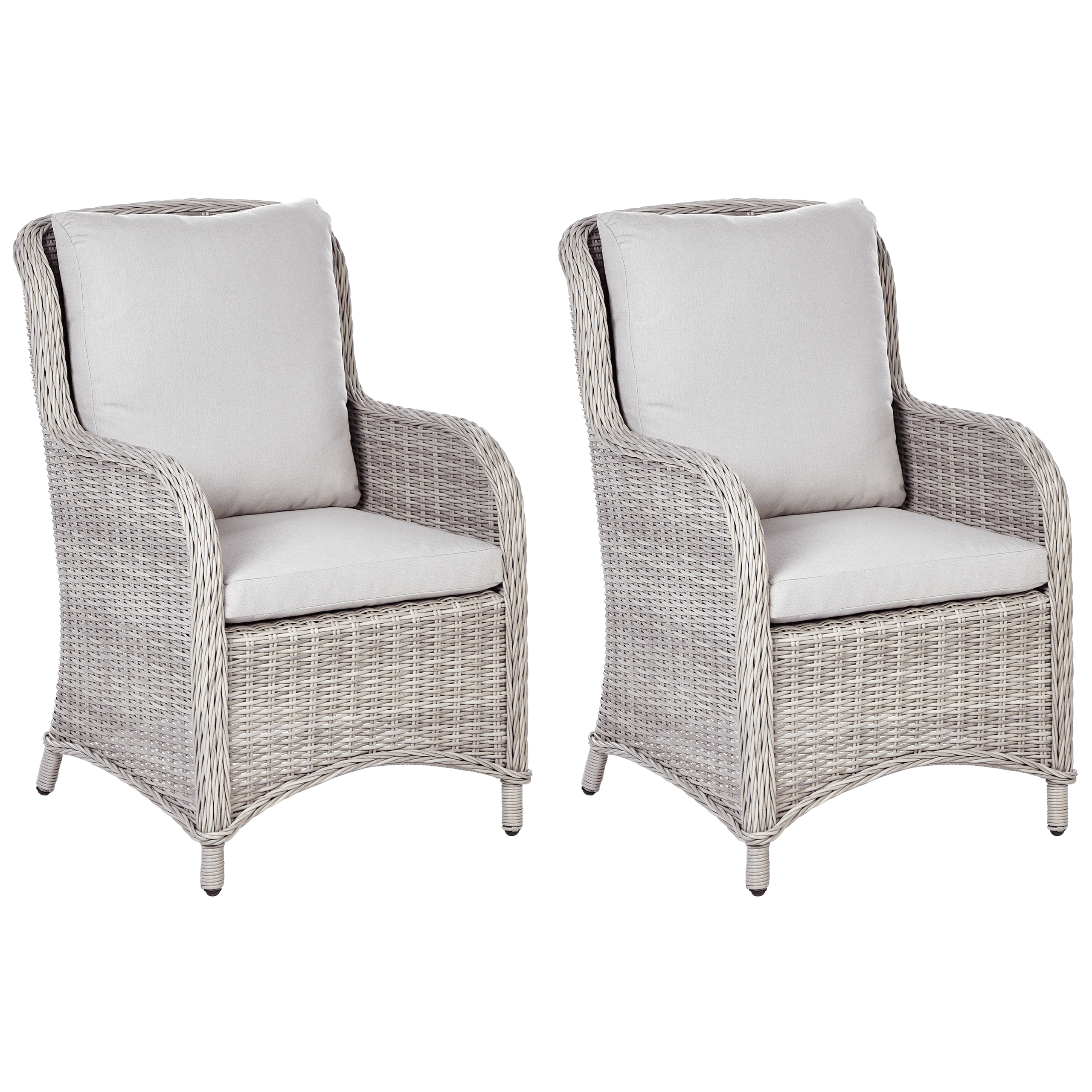 Ulkonojatuolisetti 2 kpl CASCAIS polyrottinki Beige