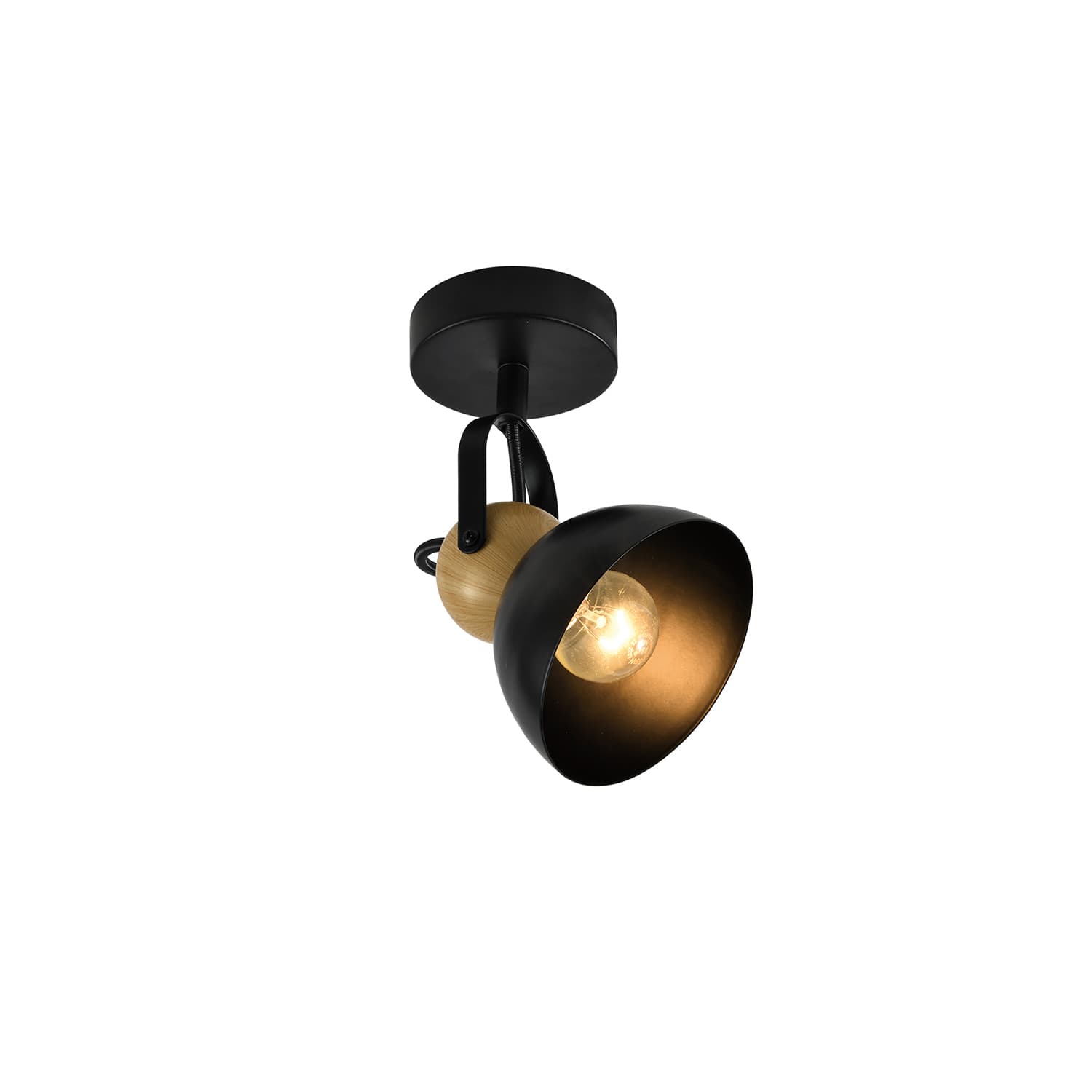 NETTLIFE Vintage musta kattokohdevalaisin E27 350° säädettävä retrotyylinen sisäänkäynti olohuone makuuhuone