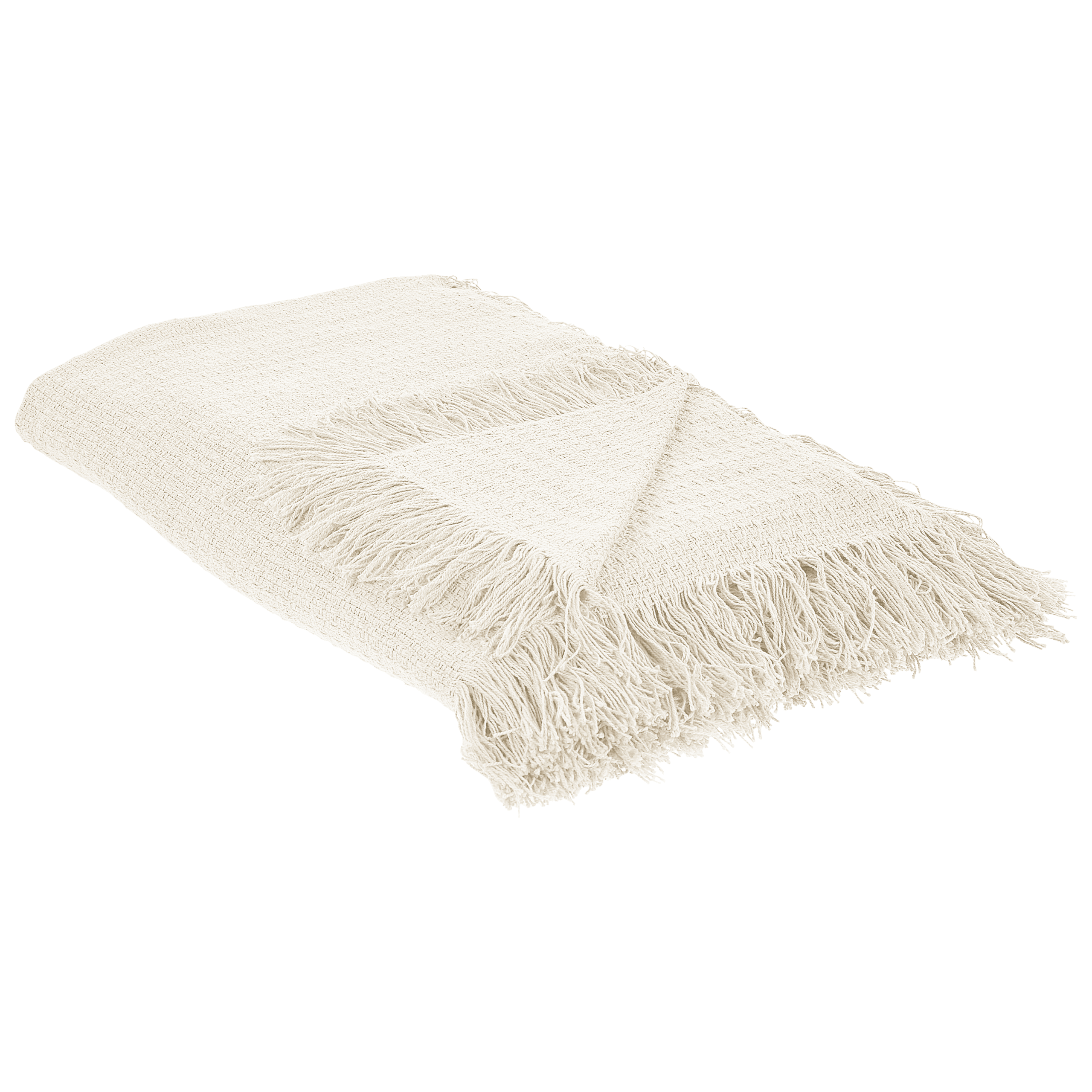 Päiväpeitto YERBENT puuvilla 220 x 240 cm Luonnonvalkoinen – Beliani