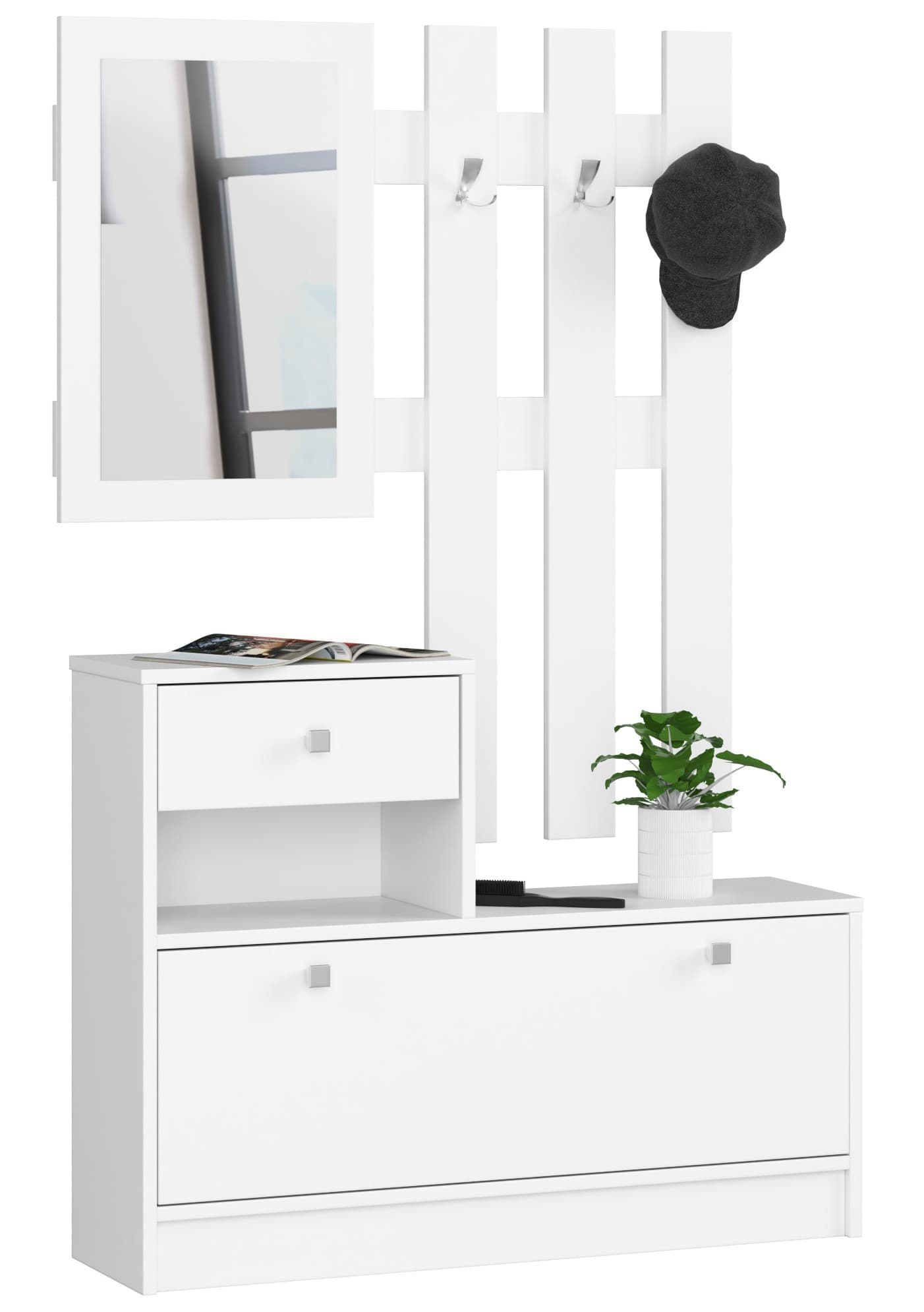 Akord Eteiskalustesetti Valkoinen 90x25x170 – Akord