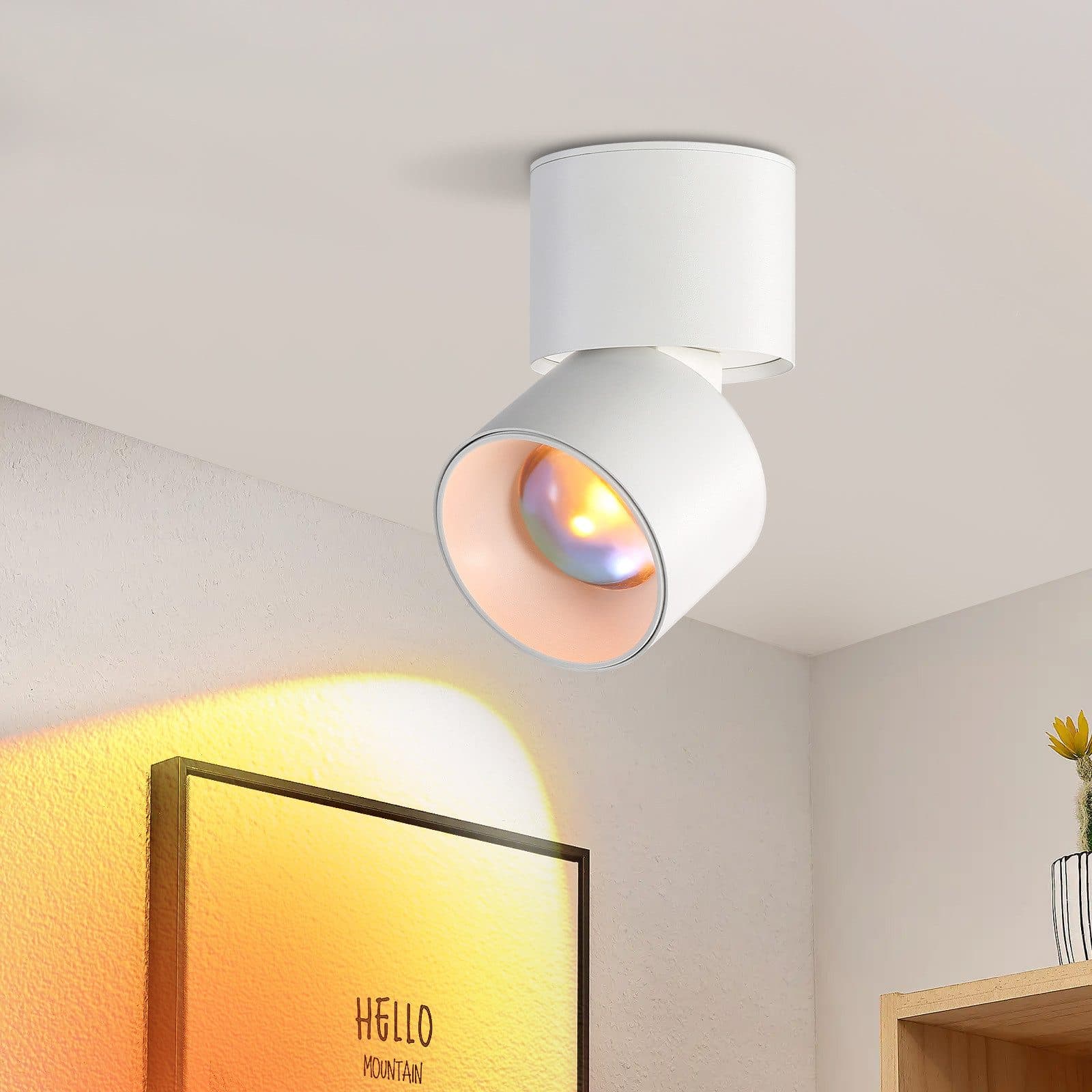 ZMH LED-uppovalaisin, 1-pisteinen kattovalaisin, liekkiefekti - moderni makuuhuone/eteinen/käytävä – ZMH