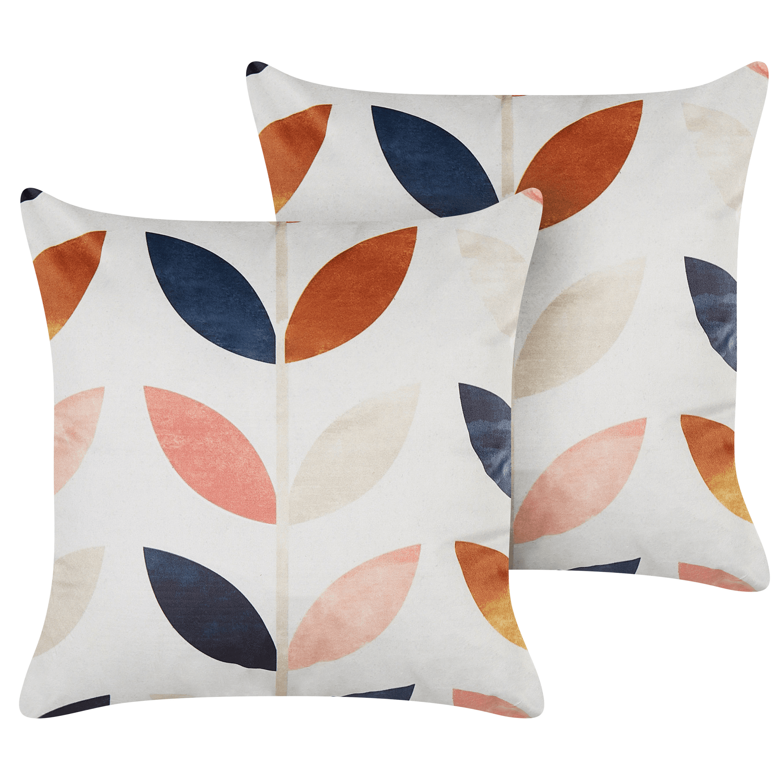 Koristetyynysetti 2 kpl QUINOA sametti 45 x 45 cm Monivärinen Kasvikuvio