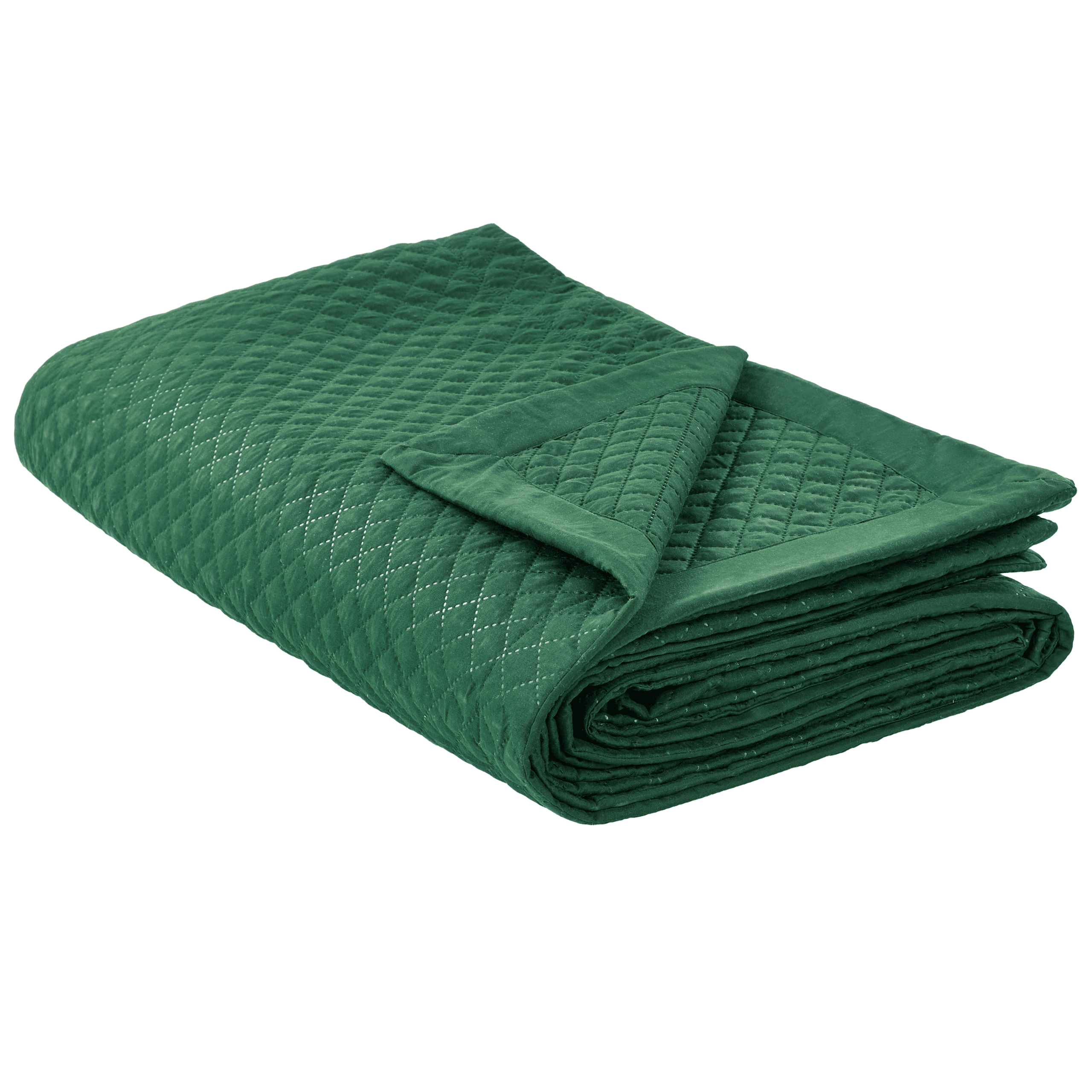 Päiväpeitto NAPE 200 x 220 cm Tummanvihreä – Beliani