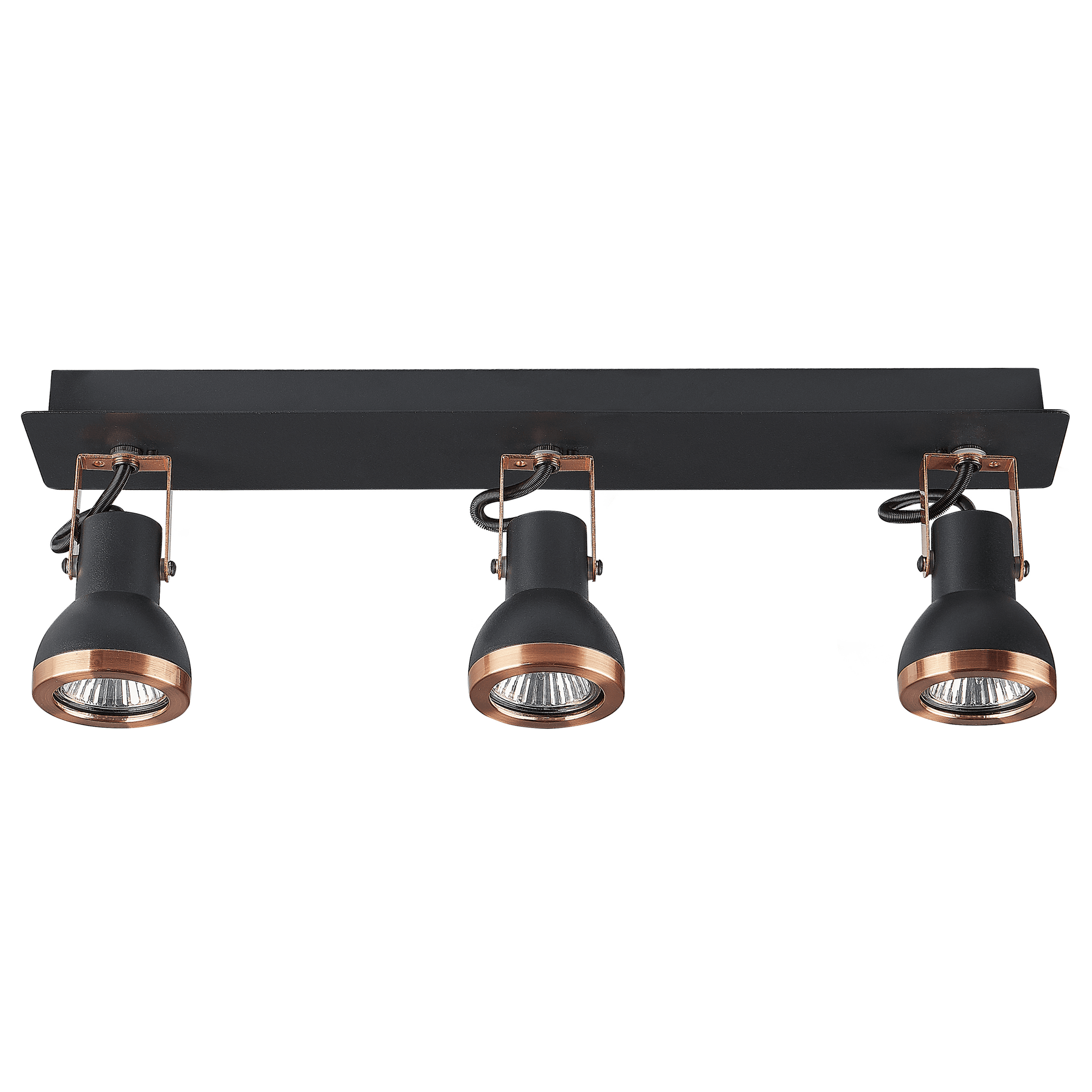 Spottivalaisin 3 polttimoa BARO säädettävä metalli Musta