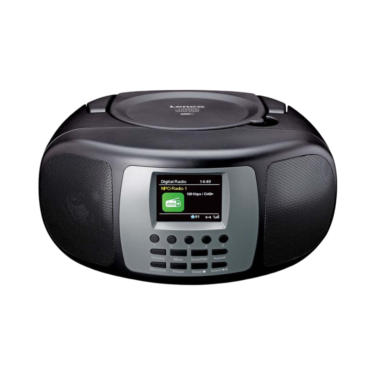 Radio DAB+/FM CD-soittimella ja Kannettavalla LCD-värinäytöllä