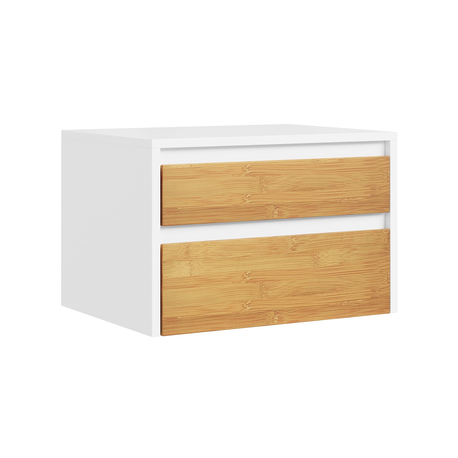 Sivupöytä kaksilokeroinen push-to-open valkoinen 40.0x29.8x25.6 cm FBT175-E-WN – SoBuy