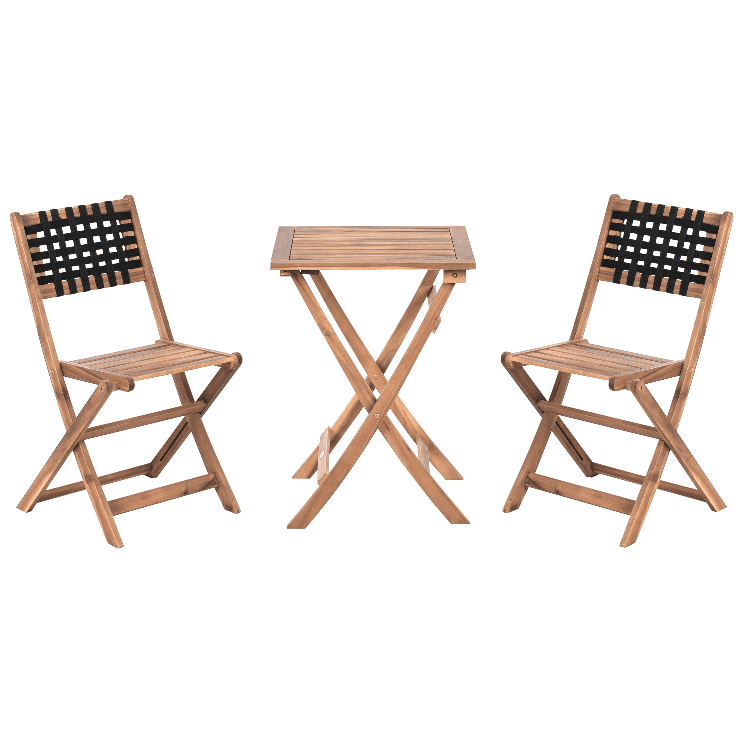 Bistrosetti CONIOLO akaasia Ruskea/musta – Beliani