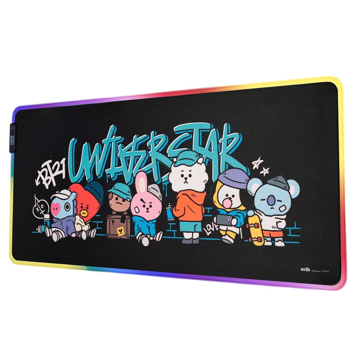 Pelihiiri- ja Näppäimistömatto XXL 90x40cm LED-valaistuksella