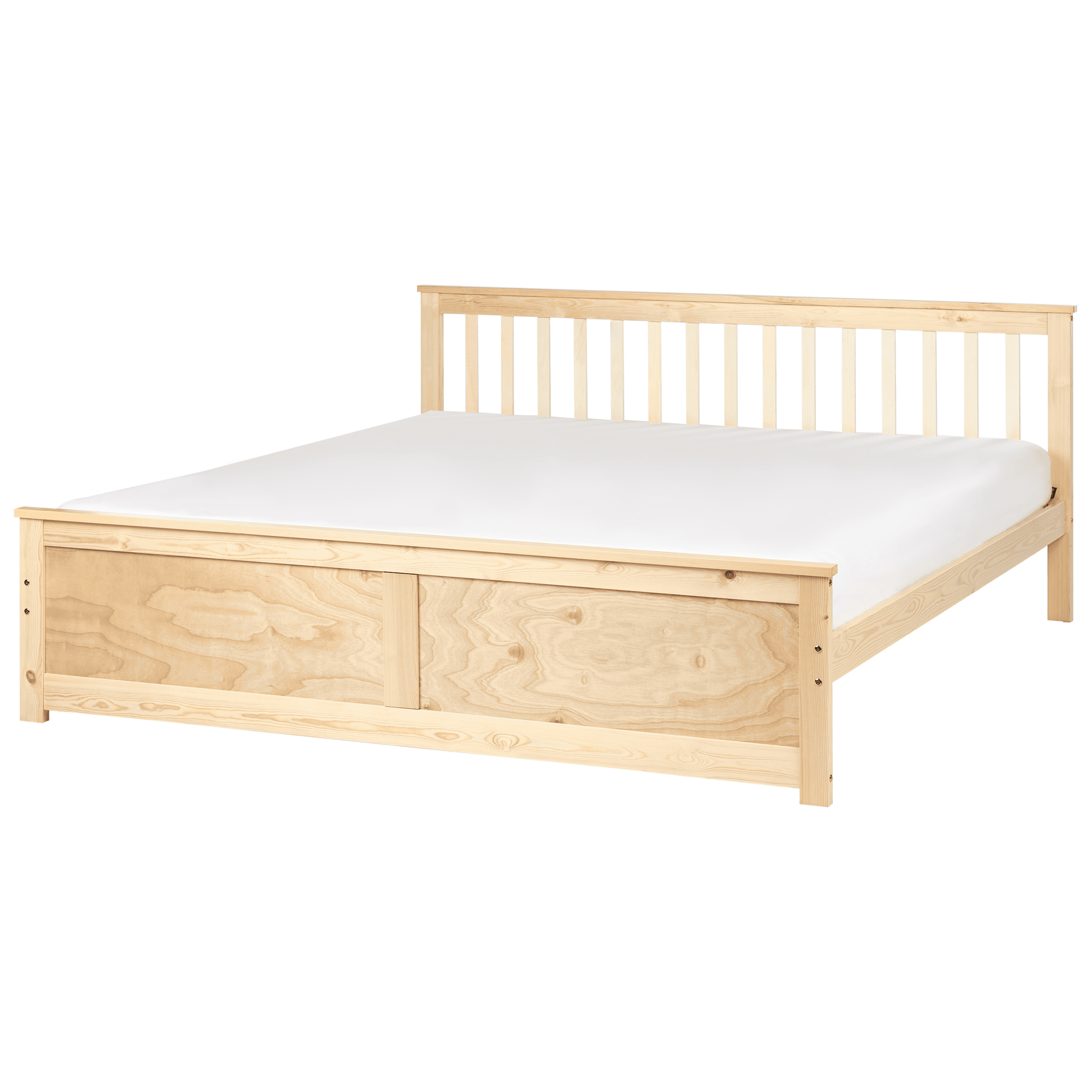 Sänky mänty OLENDON 180 x 200 cm Vaaleanruskea – Beliani