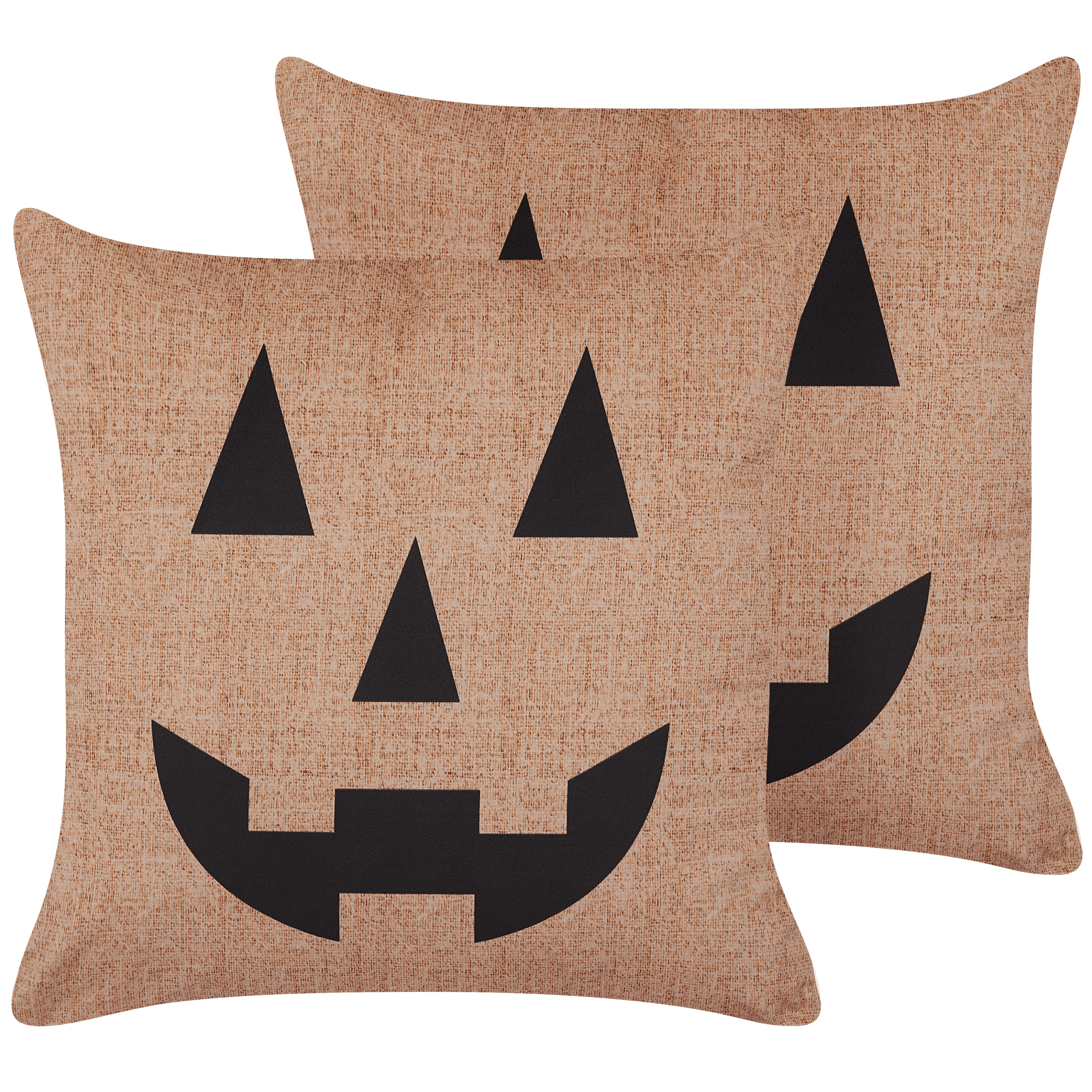 Koristetyynysetti 2 kpl SEBES sametti 45 x 45 cm Beige Abstrakti kuvio – Beliani