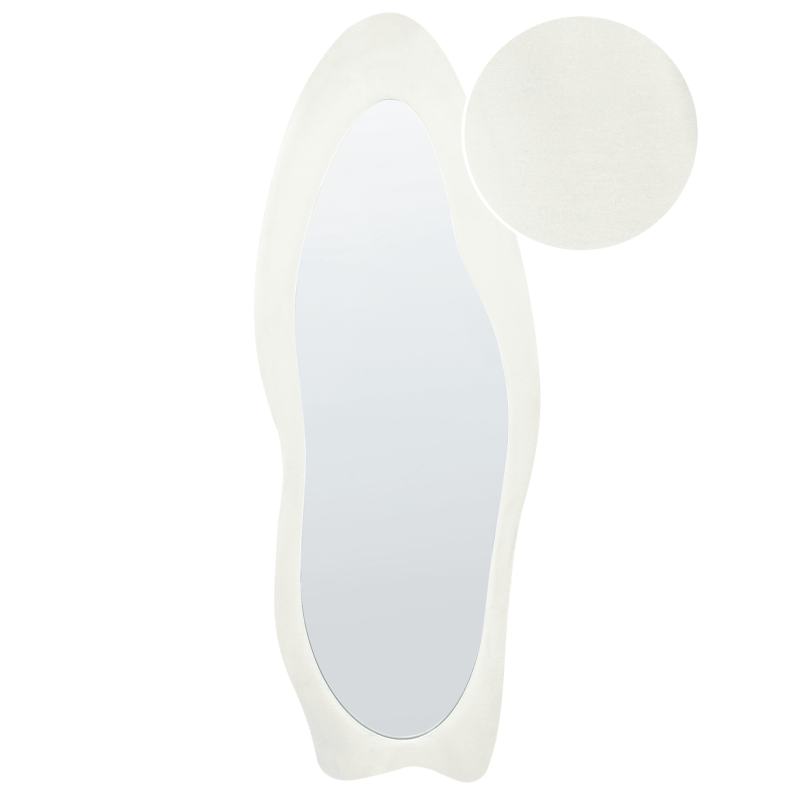 Seinäpeili REIGNY 57 cm 160 cm sametti Valkoinen