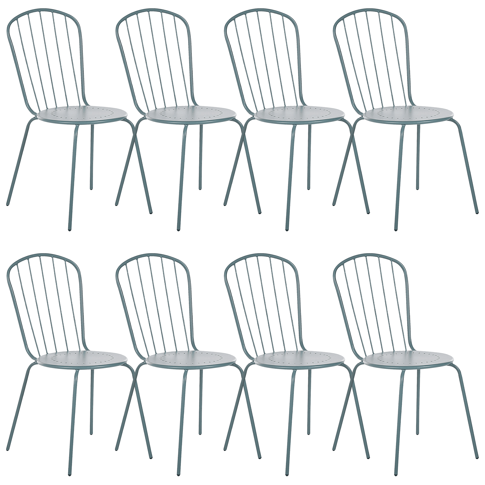 Tuolisetti 8 kpl CALVI metalli Vaaleansininen – Beliani