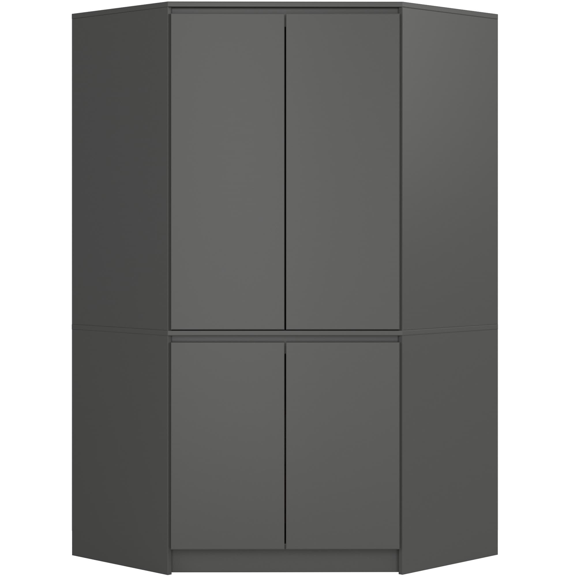 Akord Kulmavaatekaappi 4-ovinen Grafiitti Kiiltävä 100x50x180 – Akord