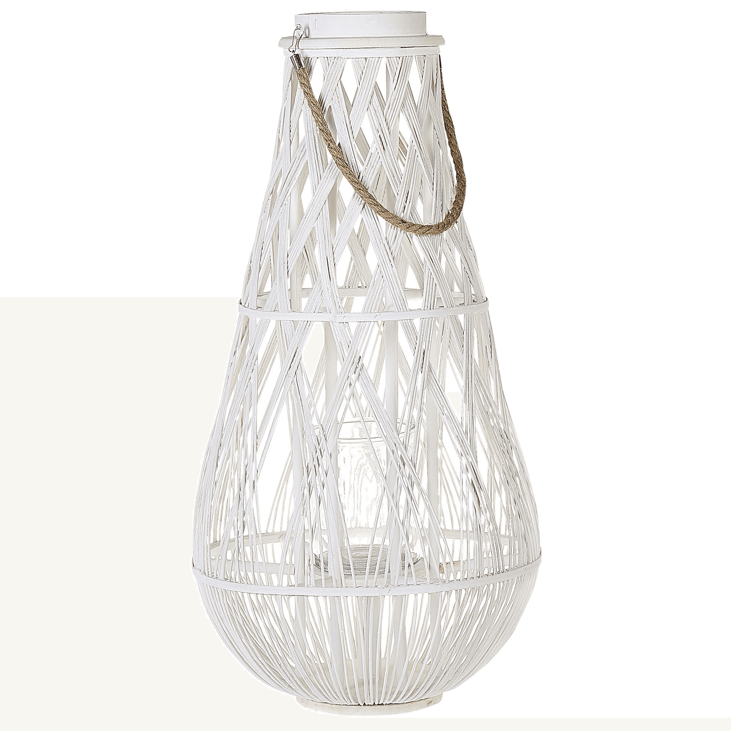 Lyhty TONGA bambu 77 cm Valkoinen