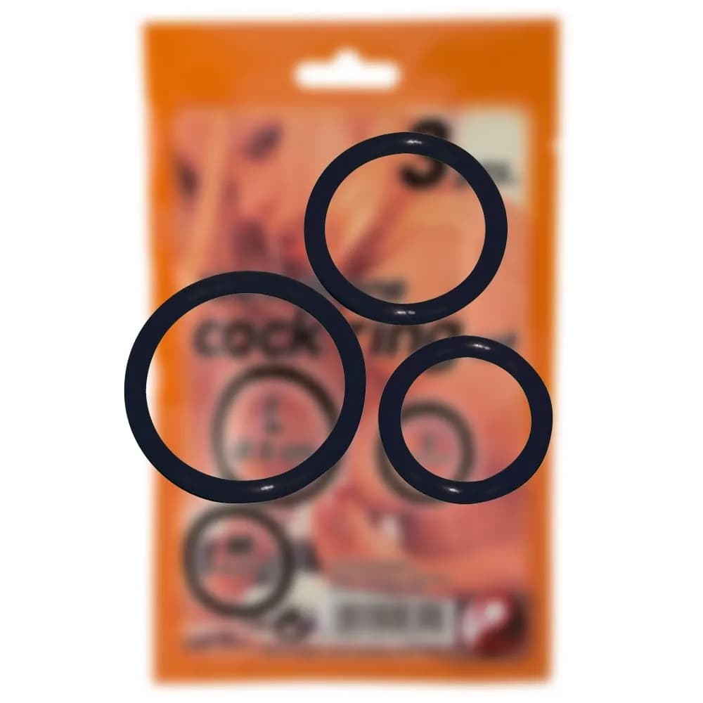 Silicone Cock Ring 3-pakkaus