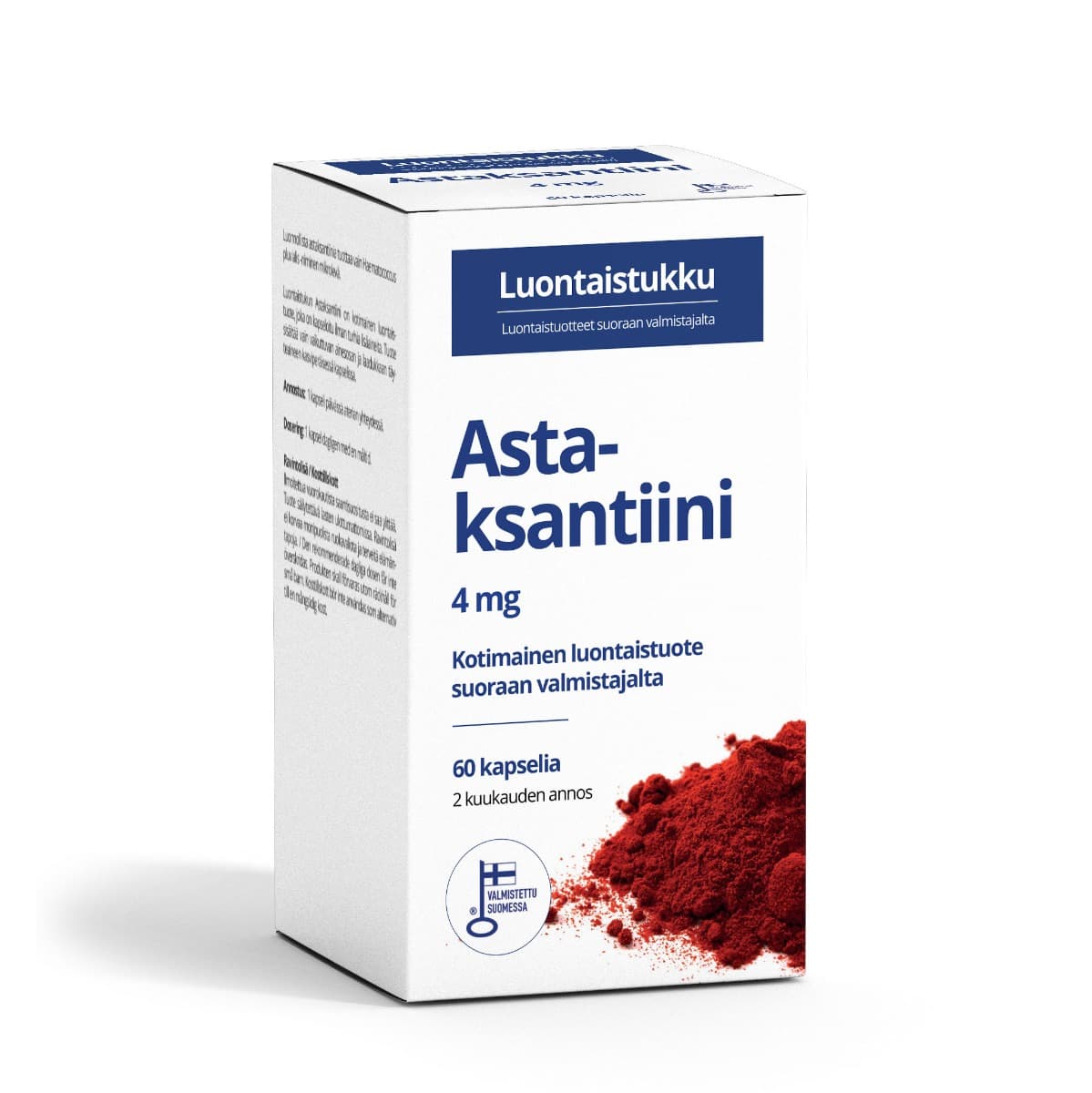 Astaksantiini 4mg – Suomen Luontaistukku Oy