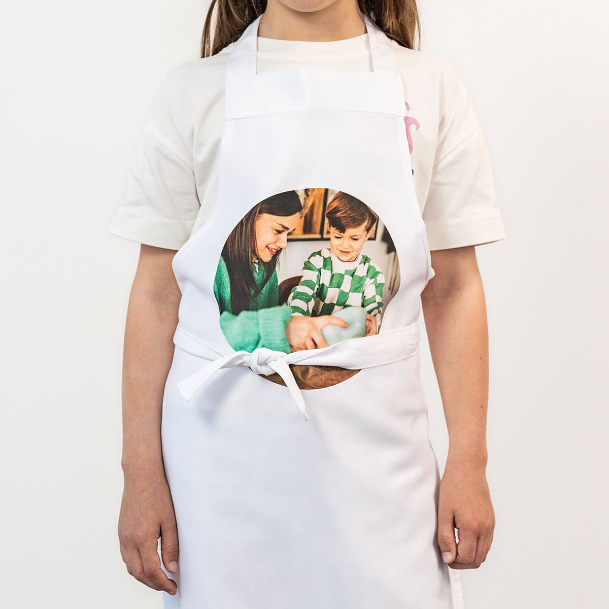 smartphoto Lasten esiliina persoonallisella painatuksella valkoinen – smartphoto