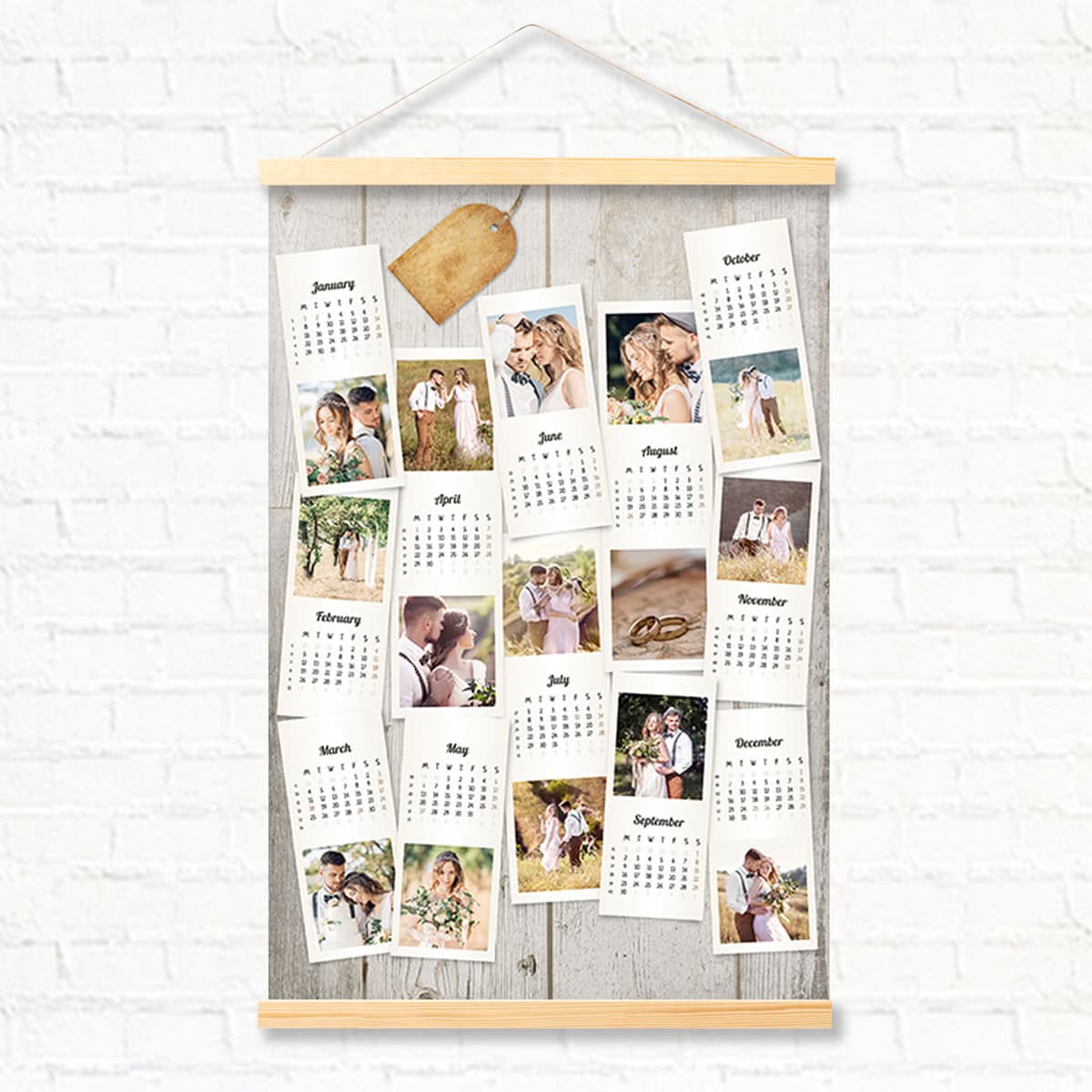 smartphoto Vuosisuunnitelma ripustimella 60 x 40 cm Puu – smartphoto