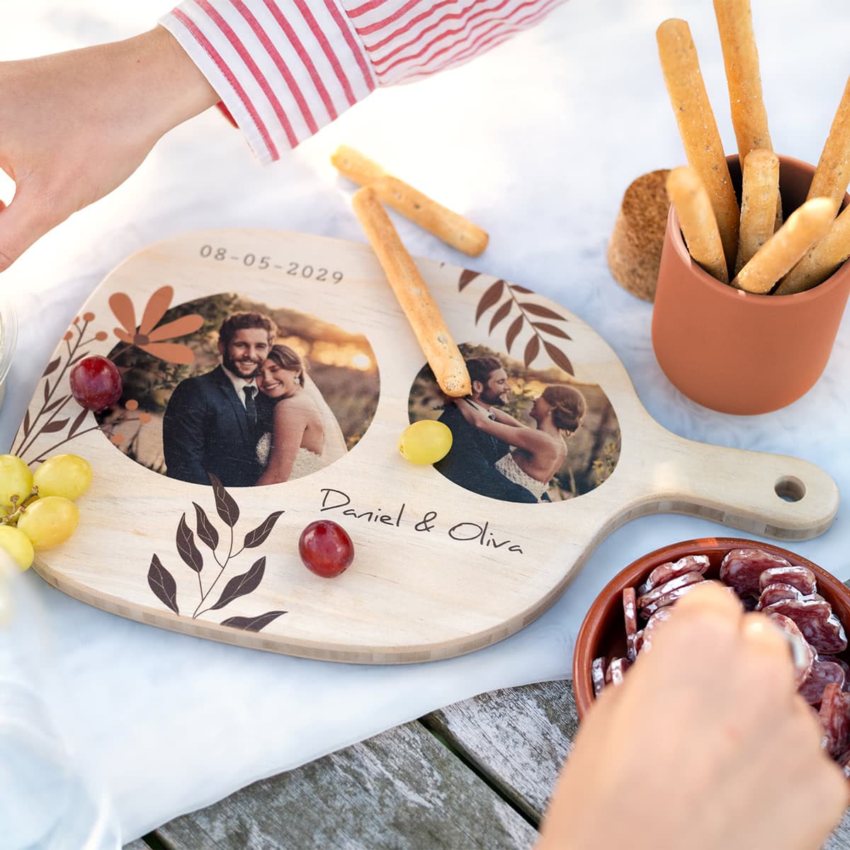 smartphoto Soikea puinen leikkuulauta – smartphoto