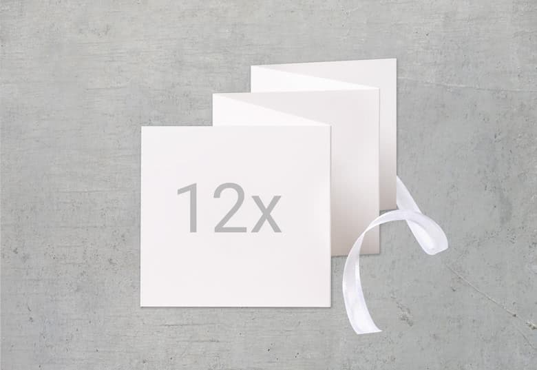 smartphoto Kuvakortit 10-sivua Neliö Valkoista Nauhaa - 12 kpl – smartphoto