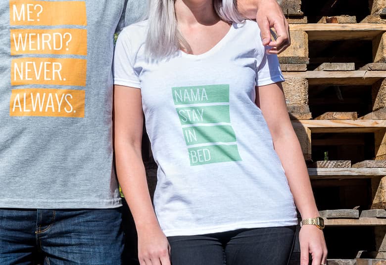 smartphoto Naisten T-paita valkoinen Takasivu L – smartphoto