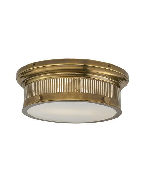 Alderly Small Flush Mount Antique Brass – Visual Comfort