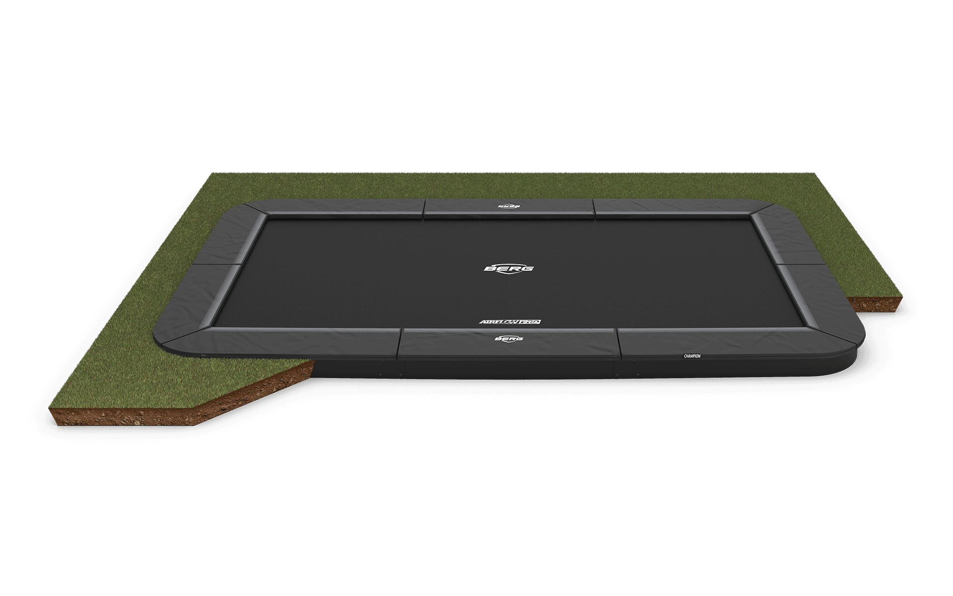 BERG SPORTS Ultim Champion FlatGround 500 Harmaa - Trampoliini Suorakulmainen - 500 x 300 cm – BERG