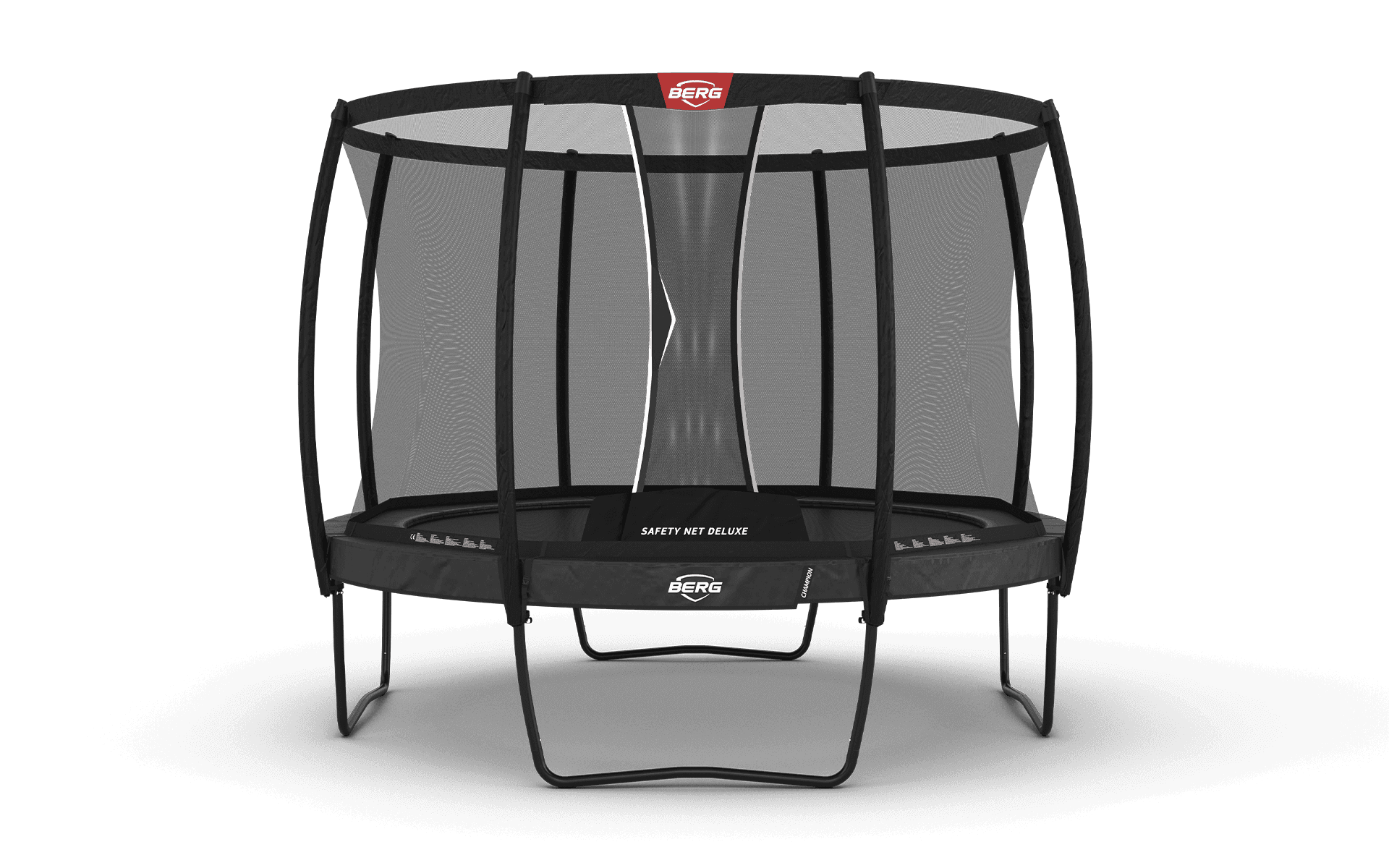 BERG Champion Regular 330 Harmaa + Safety Net Deluxe - Trampoliini Pyöreä - 330 cm – BERG