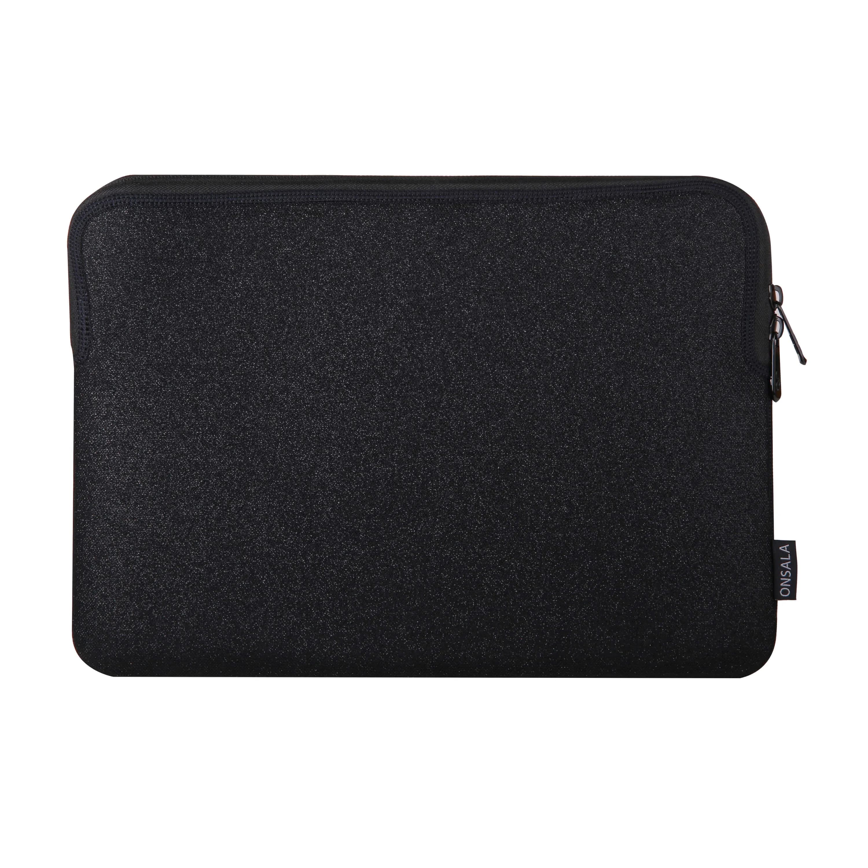 Onsala Sleeve Glitter -suojatasku, musta, 14" – Onsala