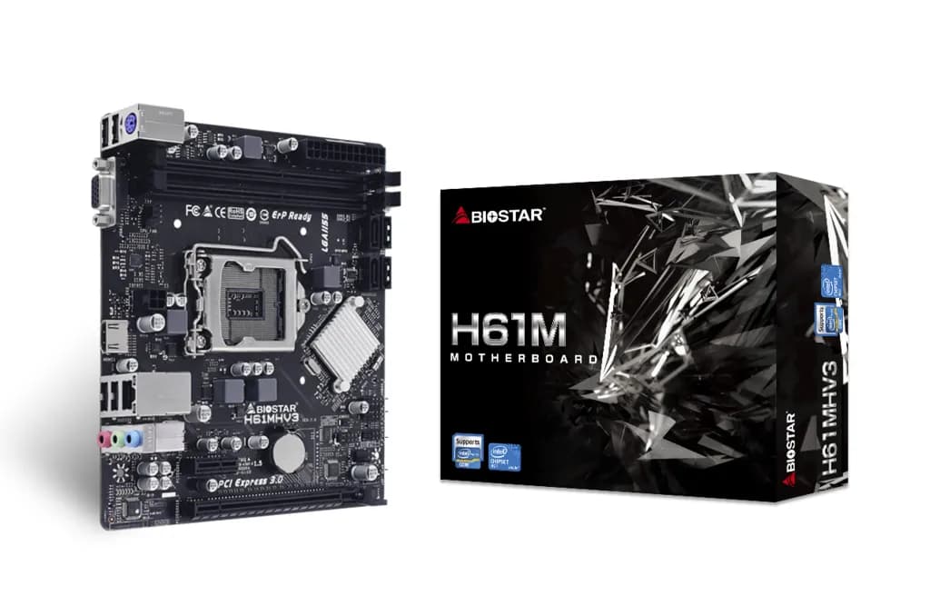 Biostar H61MHV3 LGA1155 mATX -emolevy – BIOSTAR