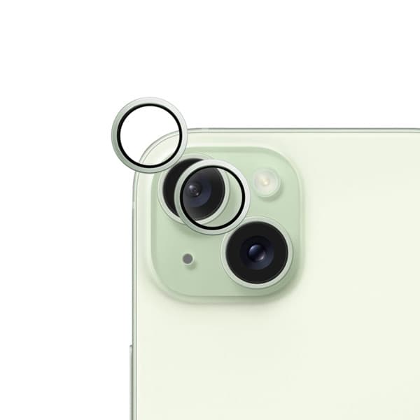 Epico Aluminium Lens, iPhone 15 / 15 Plus -kameran linssinsuoja, Vihreä – EPICO