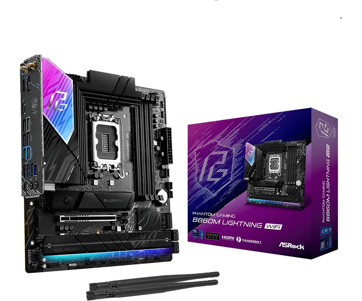ASRock B860M Lightning WiFi LGA 1851 mATX -emolevy – ASRock