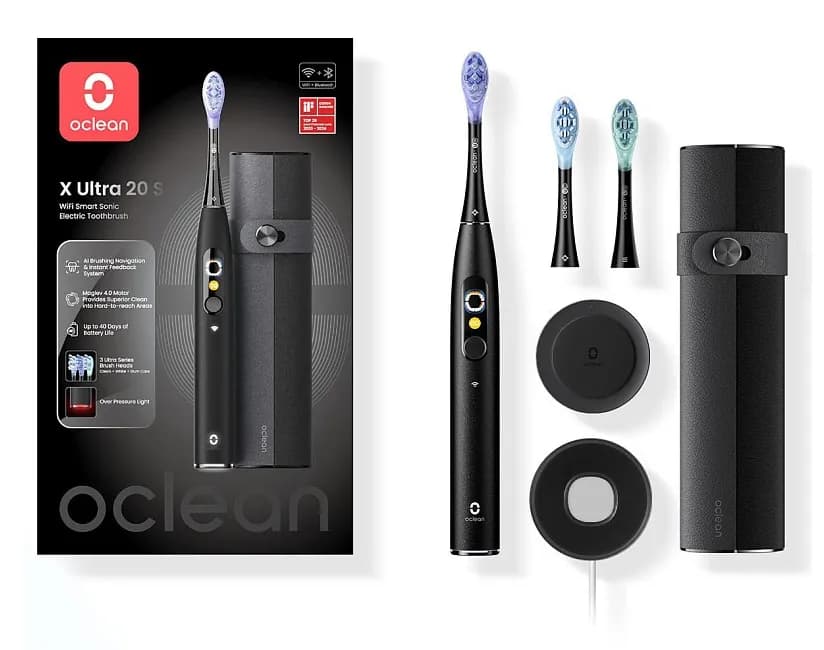 Oclean X Ultra 20 -sähköhammasharja, Sonic, musta – OCLEAN
