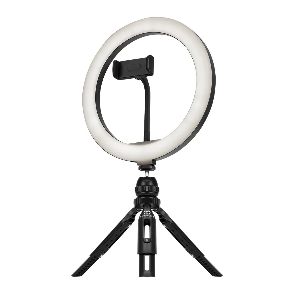 Streamplify Light 10, 10"/26cm Ring Light -kuvausvalo, musta – STREAMPLIFY