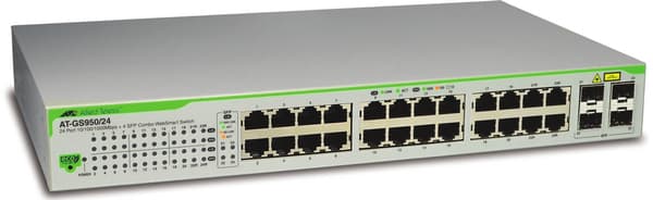 ALLIED 24x10/100/1000BaseT WebSmart switch with 4 unpopulated SFP bays – Allied Telesis